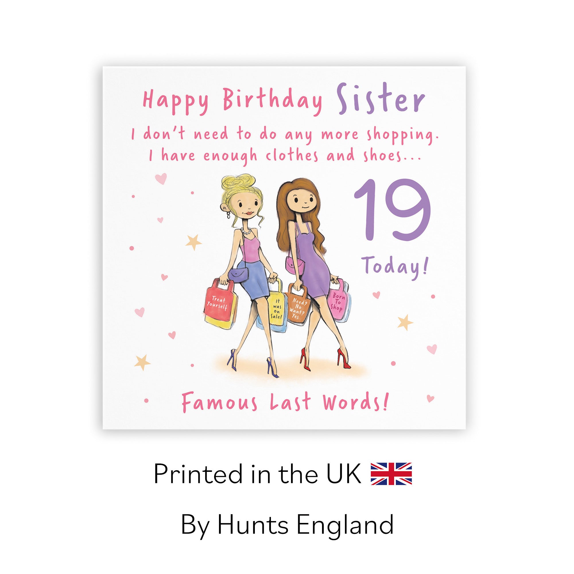 19th Sister Birthday Card Shopping Silly Squiggles - Default Title (RH00130)