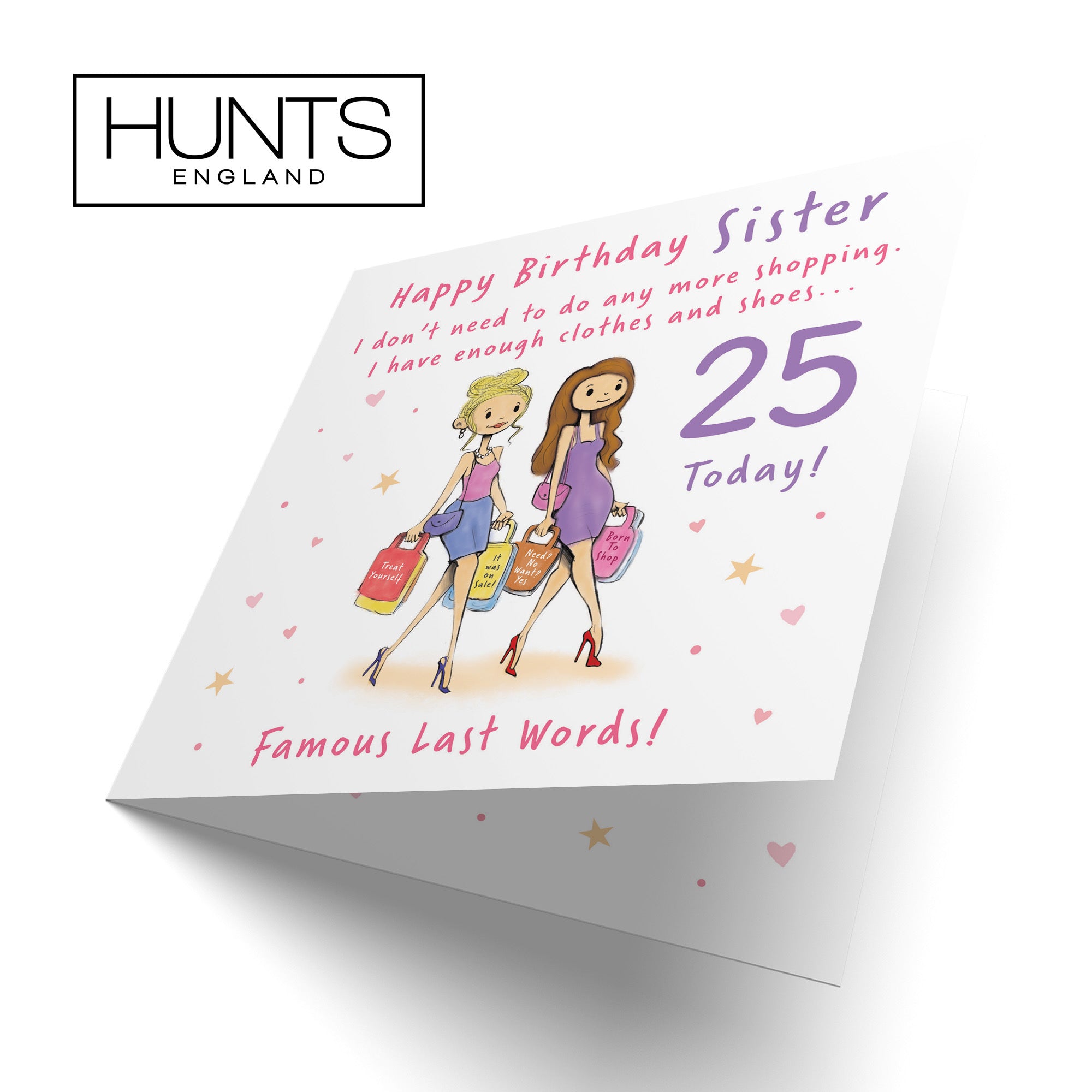 25th Sister Birthday Card Shopping Silly Squiggles - Default Title (RH00133)