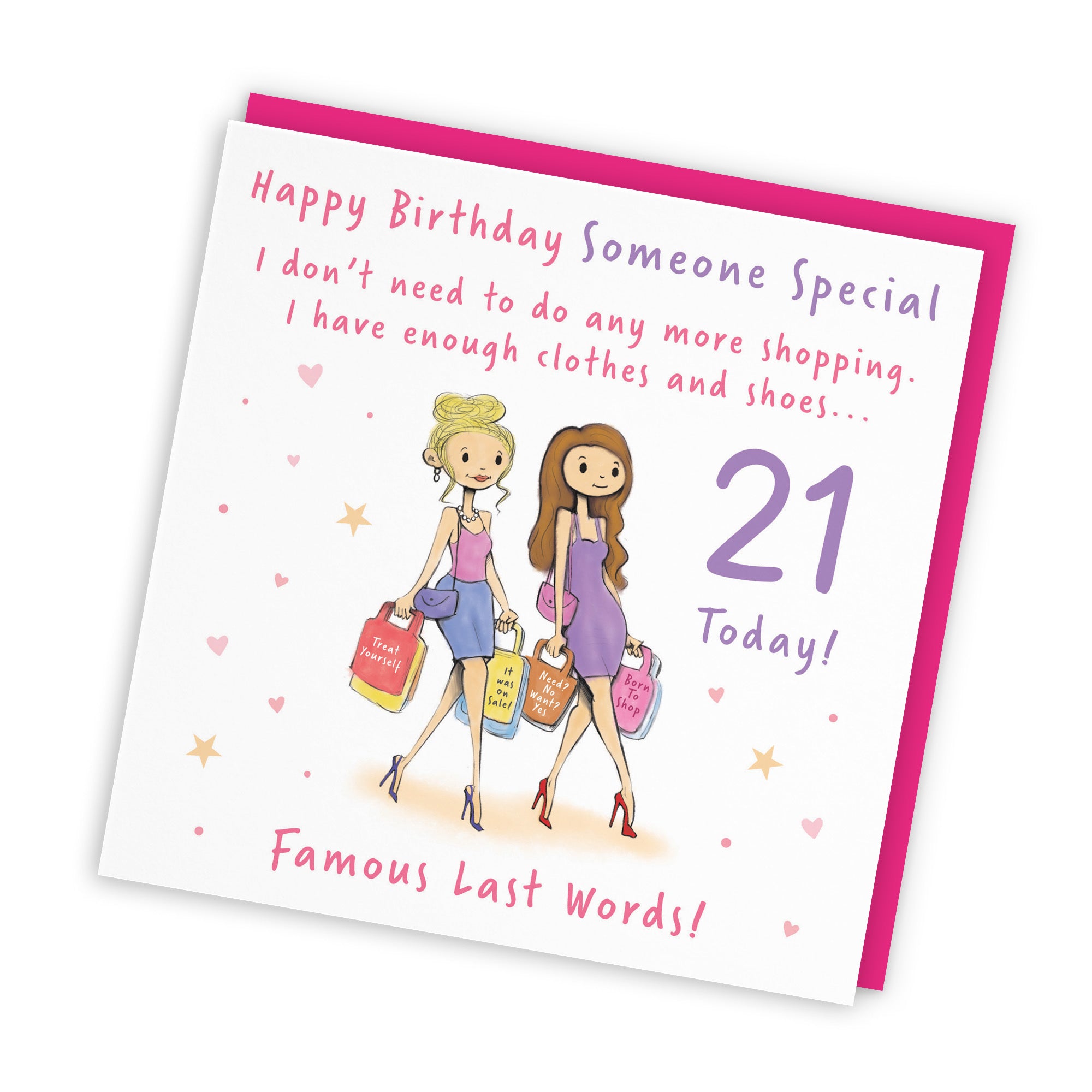 Female 21st Someone Special Birthday Card Shopping Silly Squiggles - Default Title (RH00142)