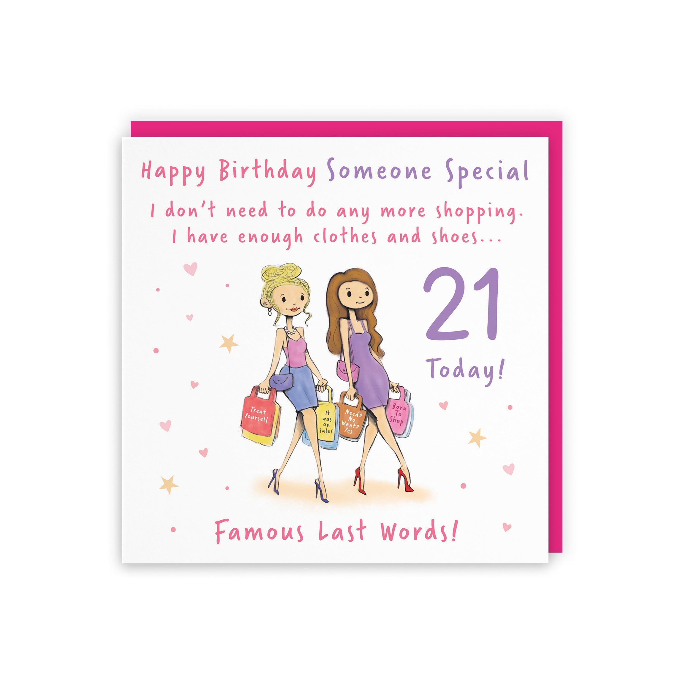 Female 21st Someone Special Birthday Card Shopping Silly Squiggles - Default Title (RH00142)