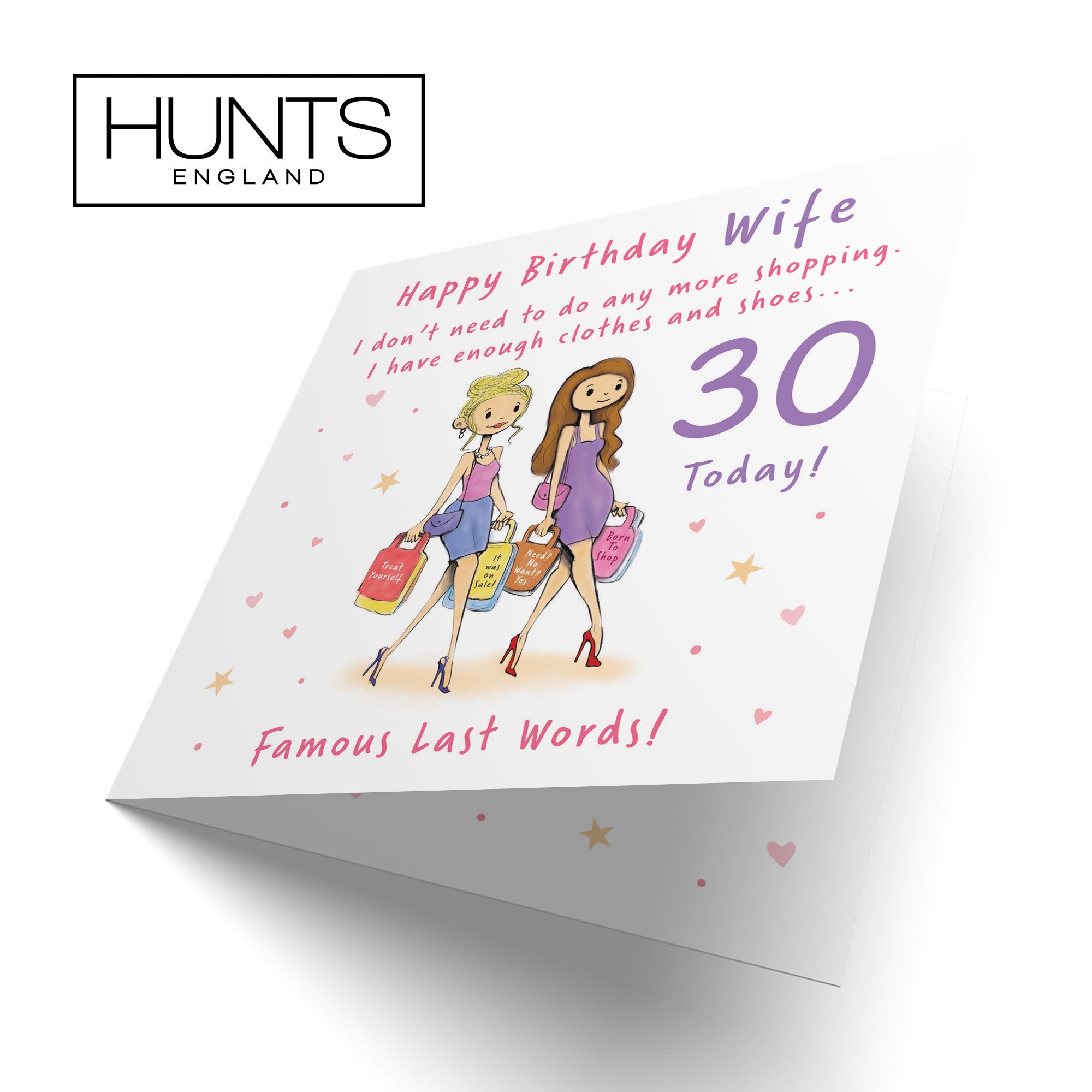 30th Wife Birthday Card Shopping Silly Squiggles - Default Title (RH00146)