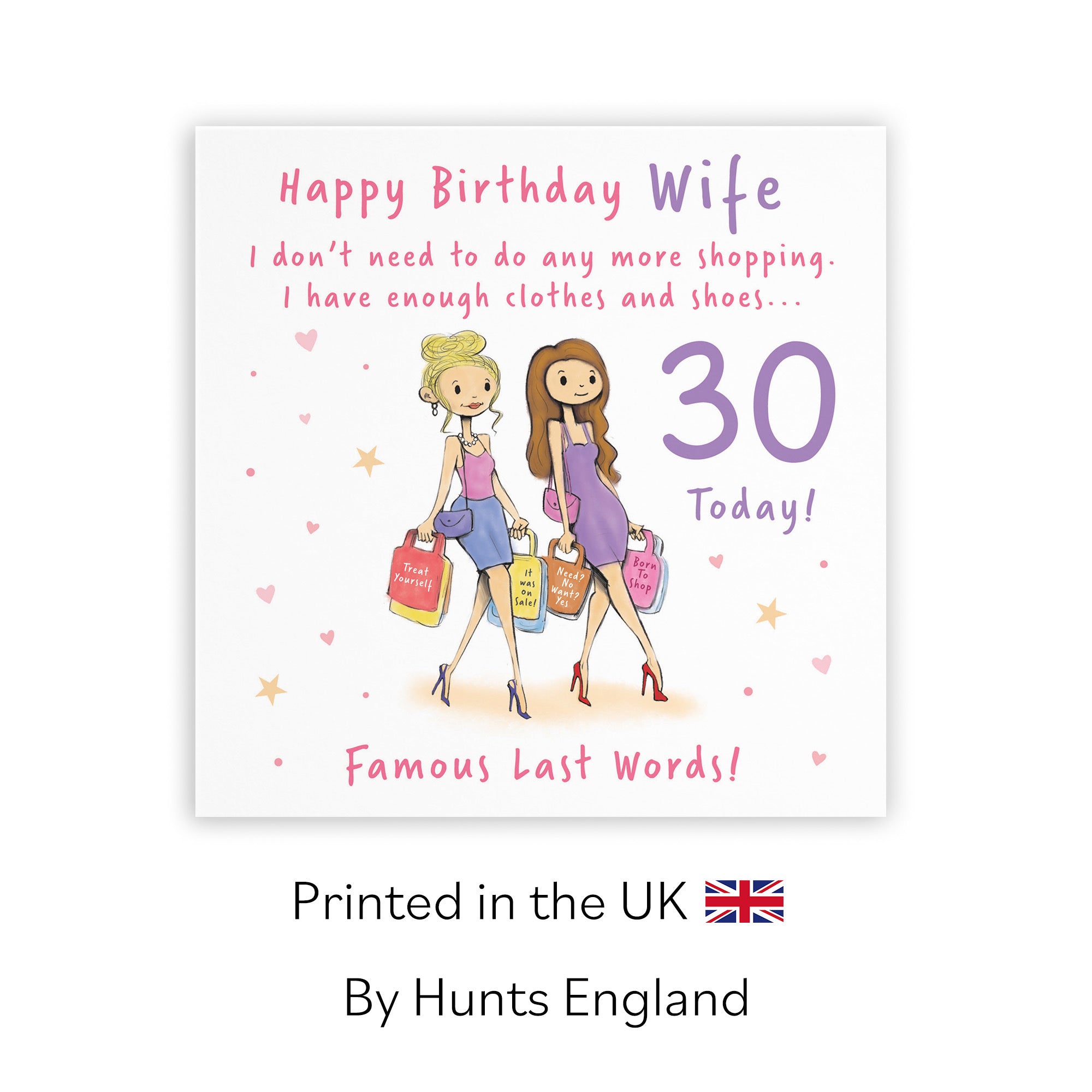 30th Wife Birthday Card Shopping Silly Squiggles - Default Title (RH00146)
