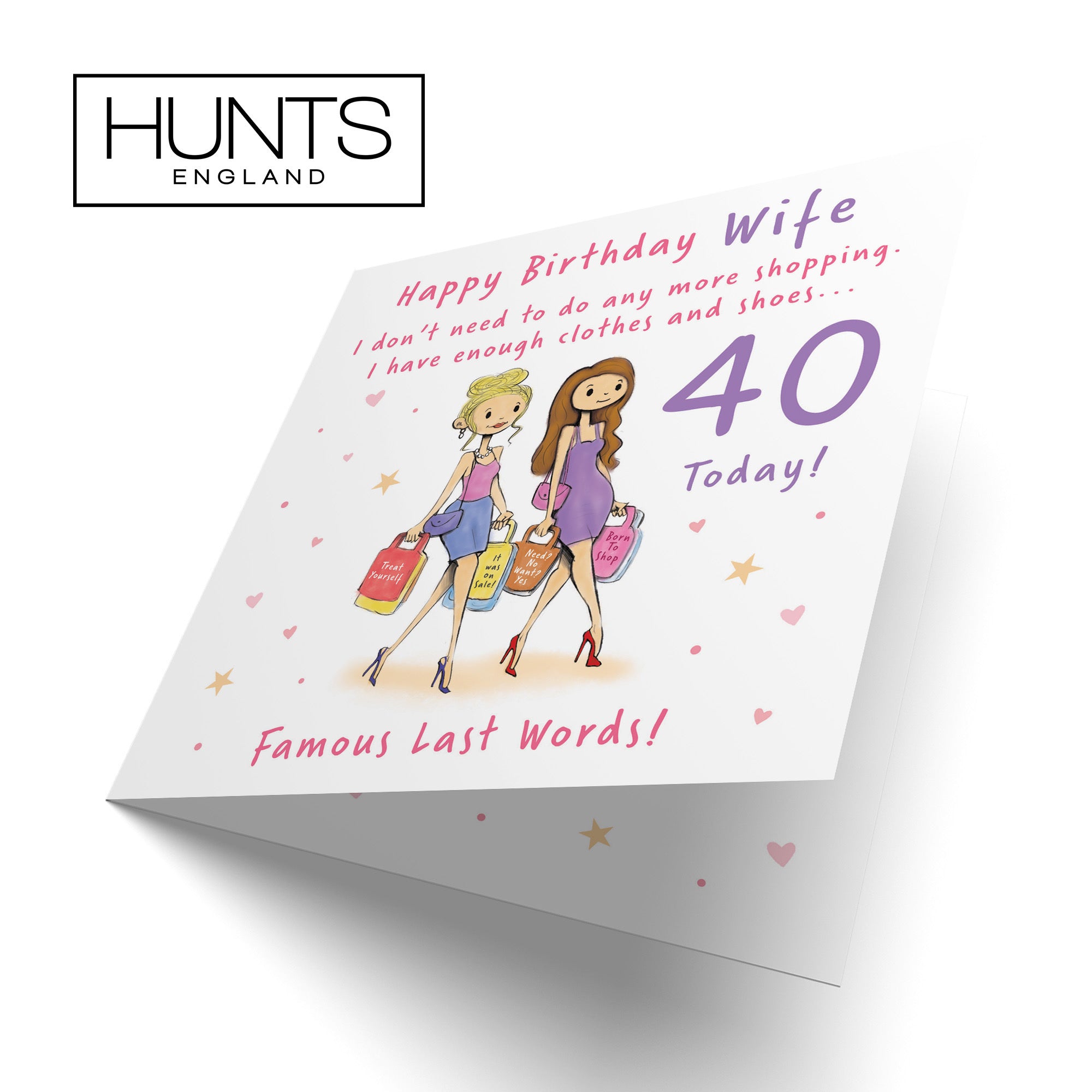 40th Wife Birthday Card Shopping Silly Squiggles - Default Title (RH00147)