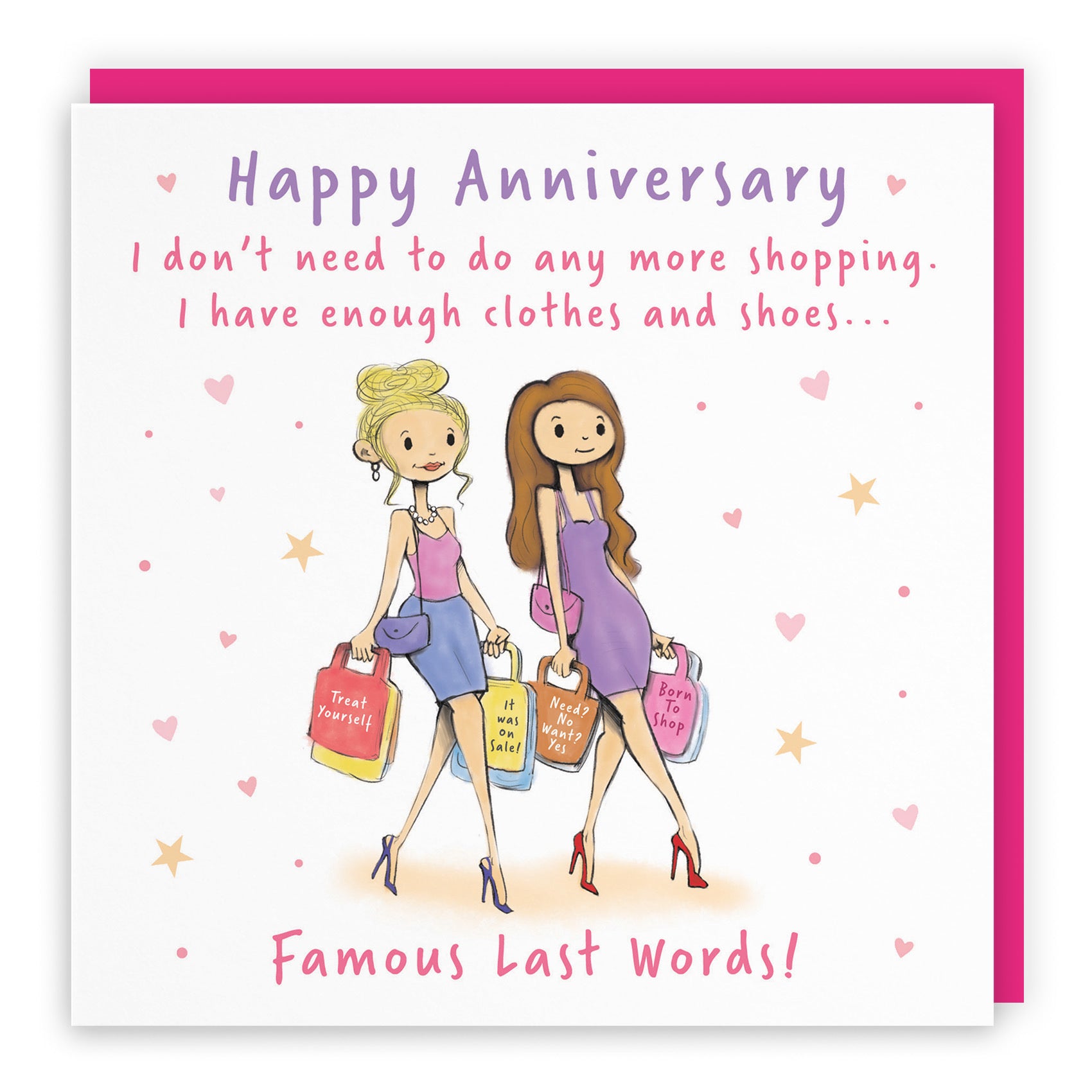 Women's Anniversary Card Shopping Silly Squiggles - Default Title (RH00150)