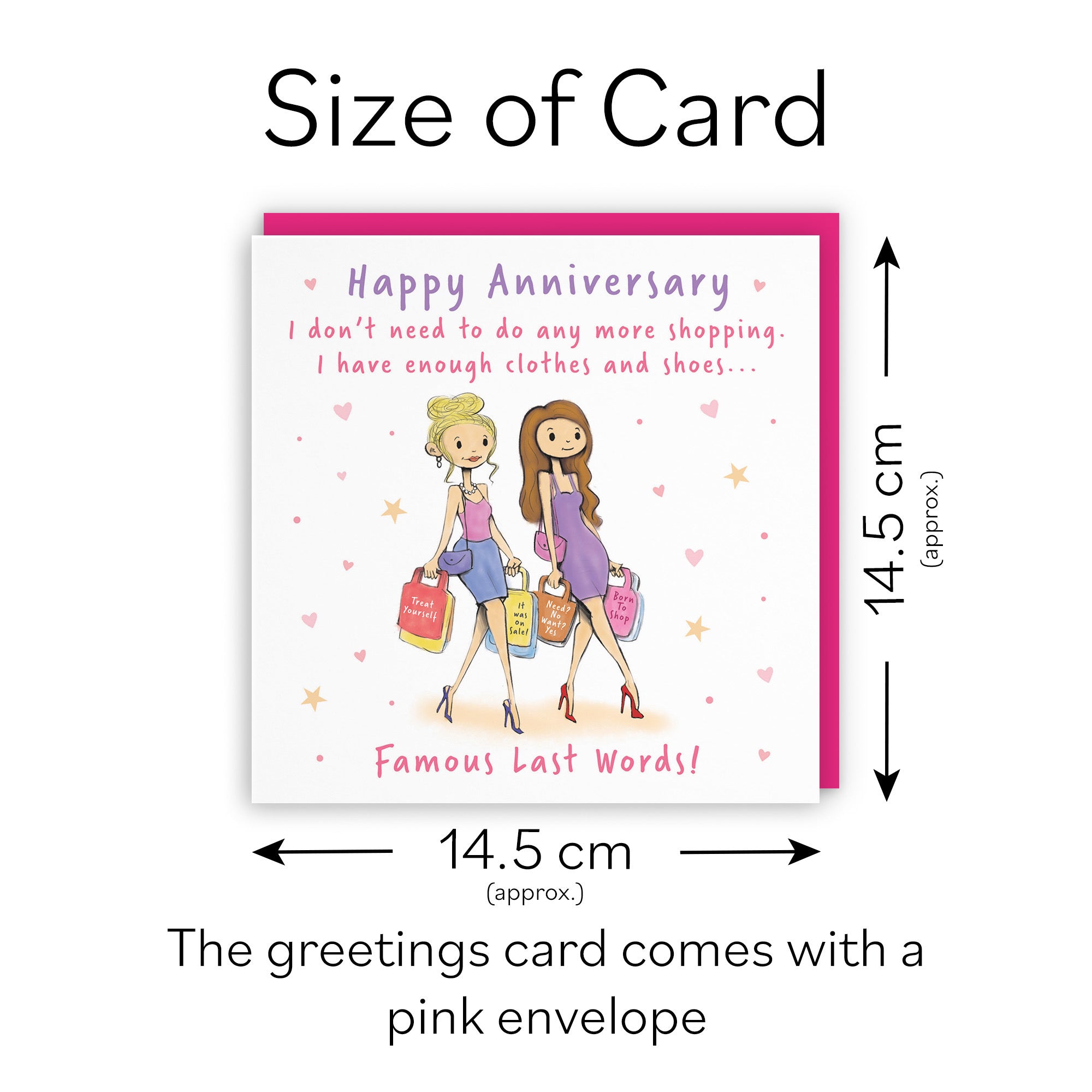 Women's Anniversary Card Shopping Silly Squiggles - Default Title (RH00150)