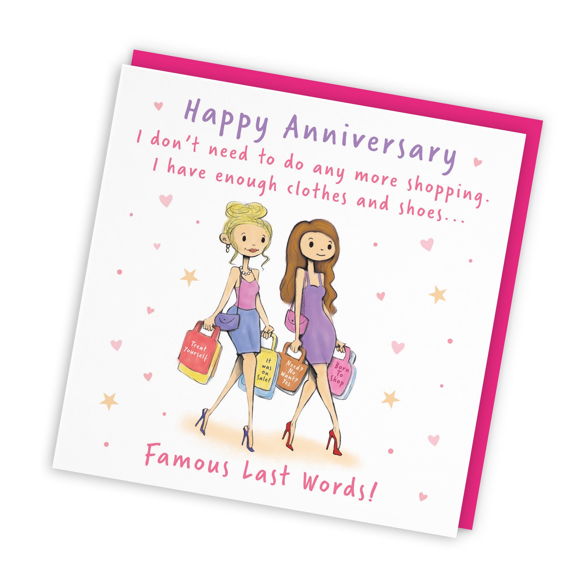 Women's Anniversary Card Shopping Silly Squiggles - Default Title (RH00150)