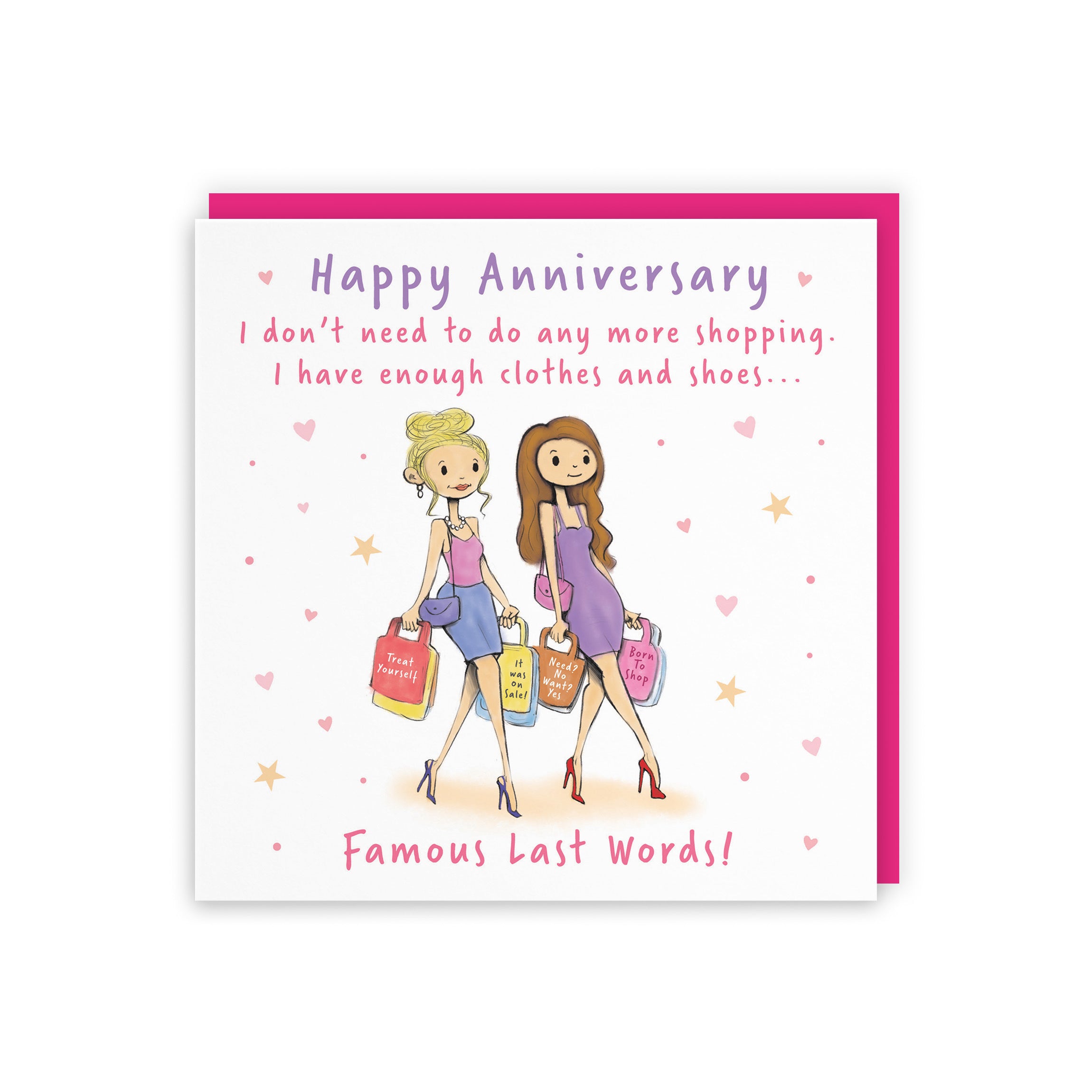 Women's Anniversary Card Shopping Silly Squiggles - Default Title (RH00150)