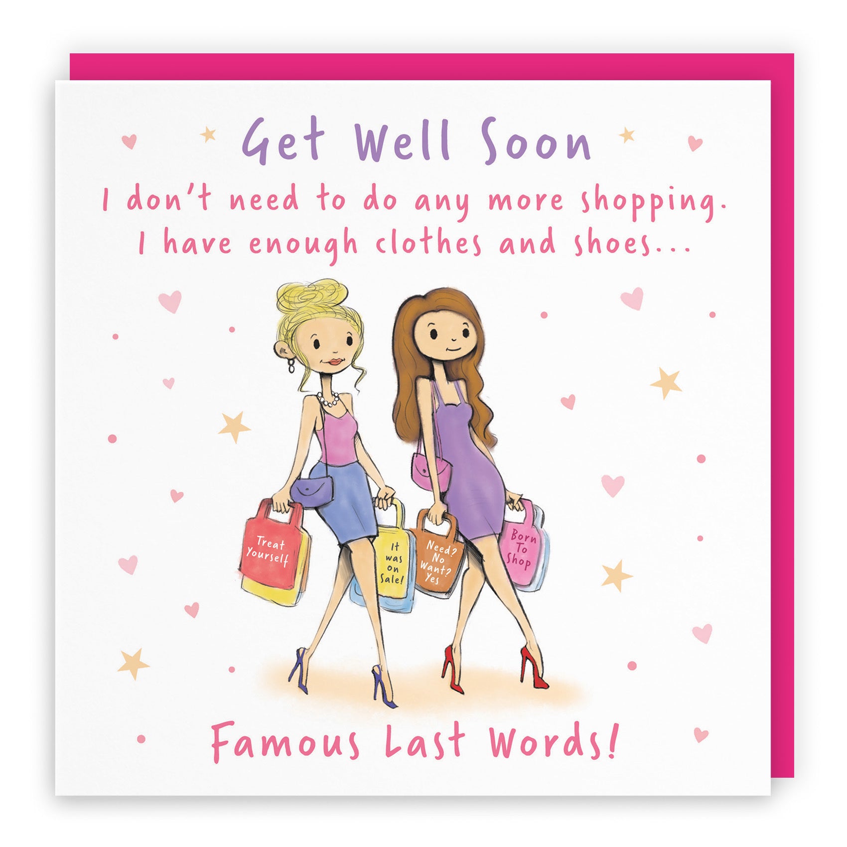 Women's Get Well Card Shopping Silly Squiggles - Default Title (RH00151)