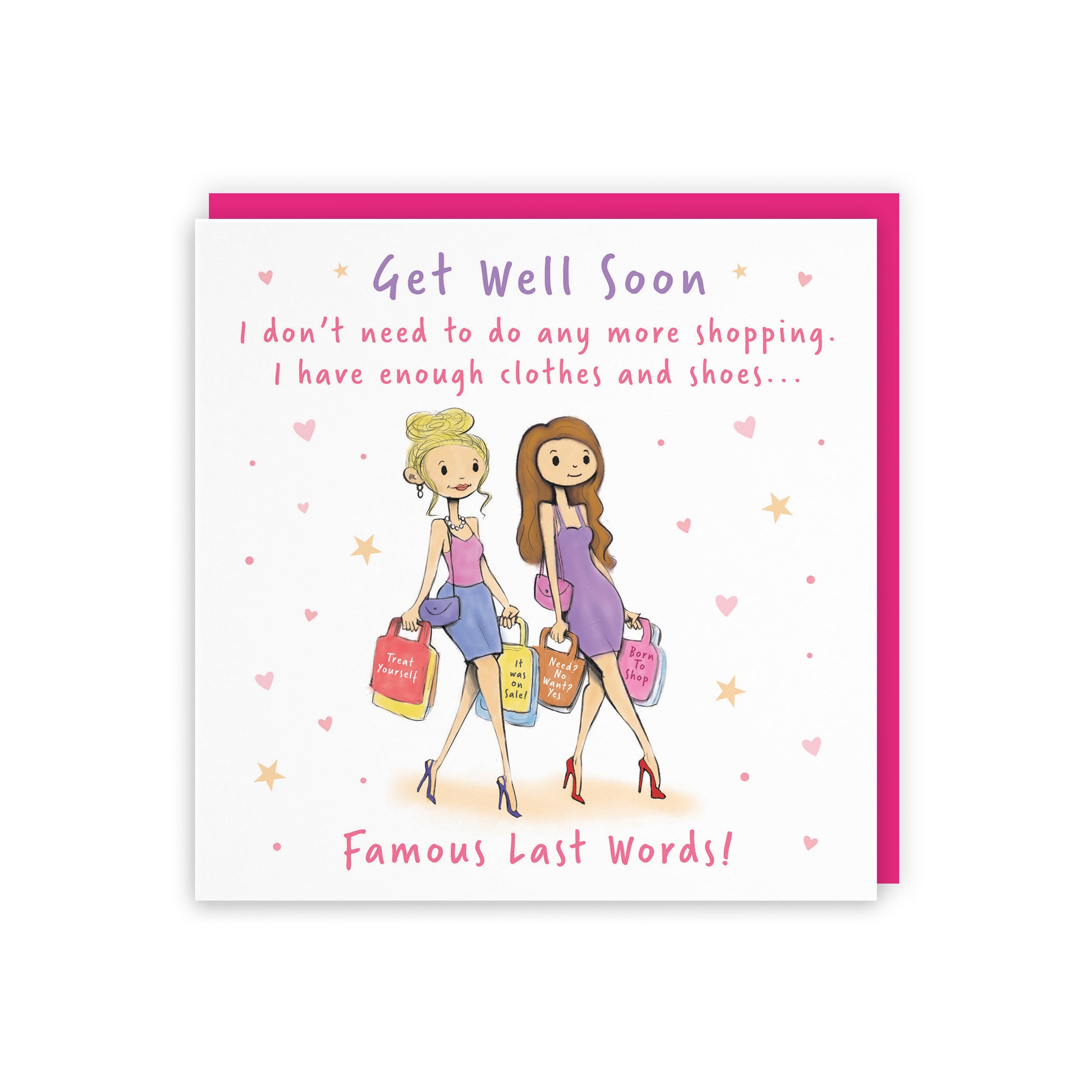 Women's Get Well Card Shopping Silly Squiggles - Default Title (RH00151)