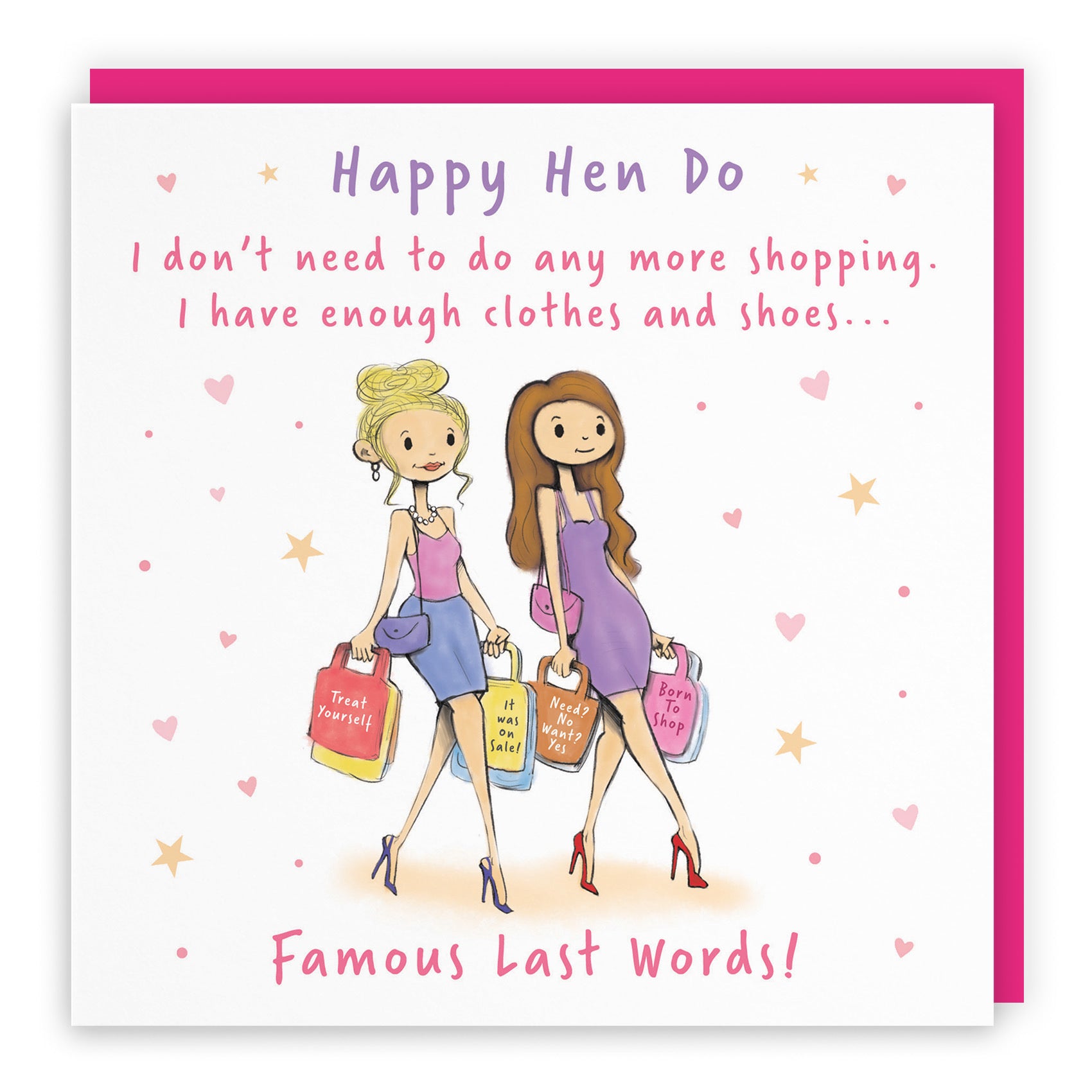 Women's Hen Party Card Shopping Silly Squiggles - Default Title (RH00153)