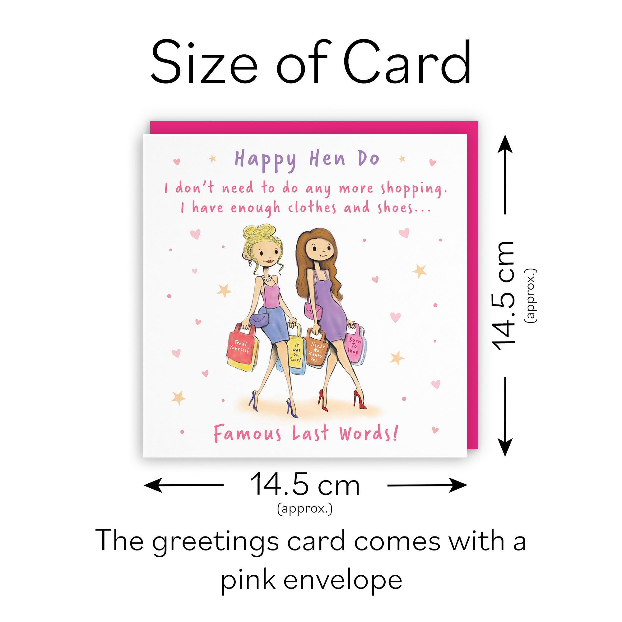 Women's Hen Party Card Shopping Silly Squiggles - Default Title (RH00153)