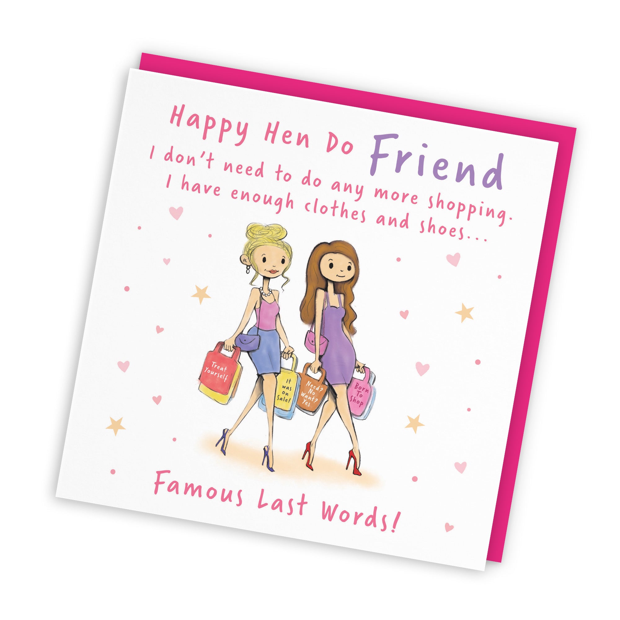 Female Friend Hen Party Card Shopping Silly Squiggles - Default Title (RH00154)