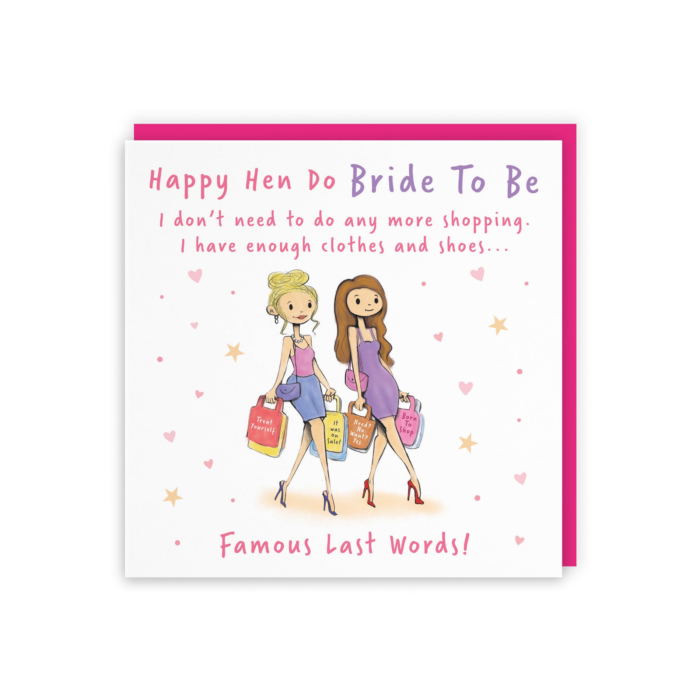 Bride To Be Hen Party Card Shopping Silly Squiggles - Default Title (RH00155)