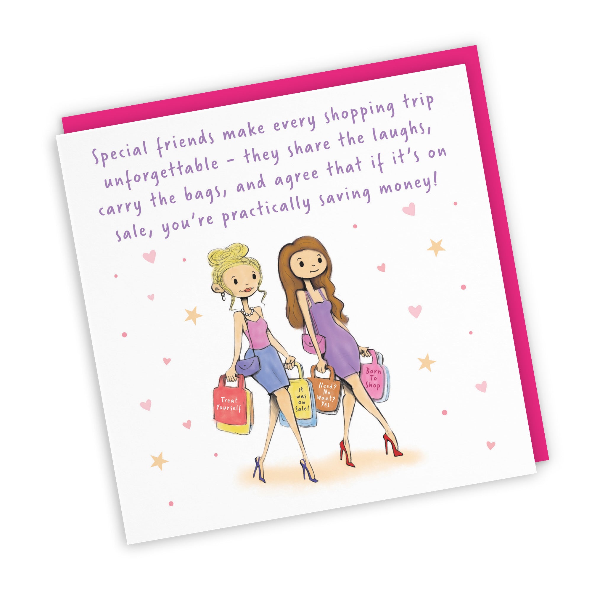 Women's Friendship Card Shopping Silly Squiggles - Default Title (RH00158)