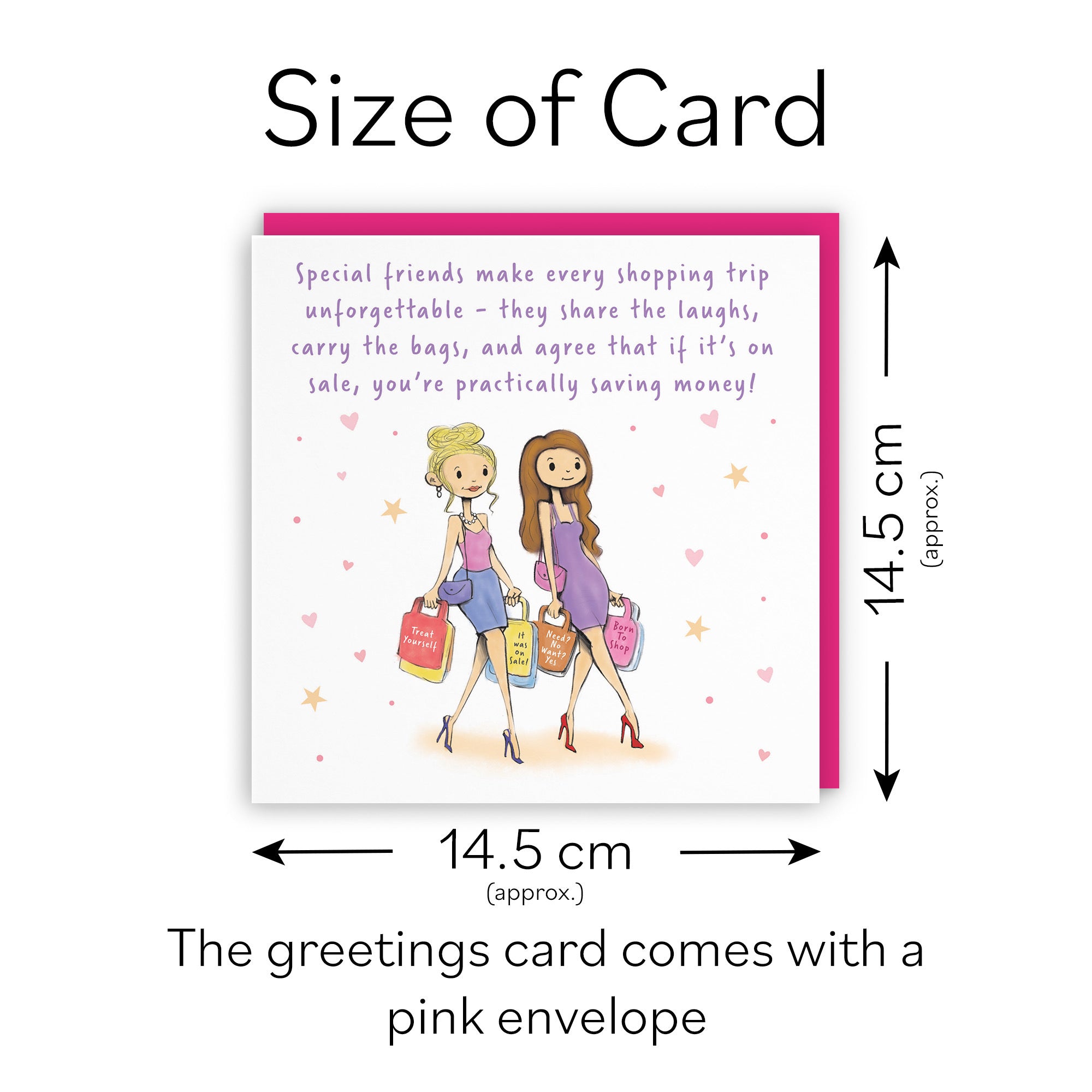 Women's Friendship Card Shopping Silly Squiggles - Default Title (RH00158)