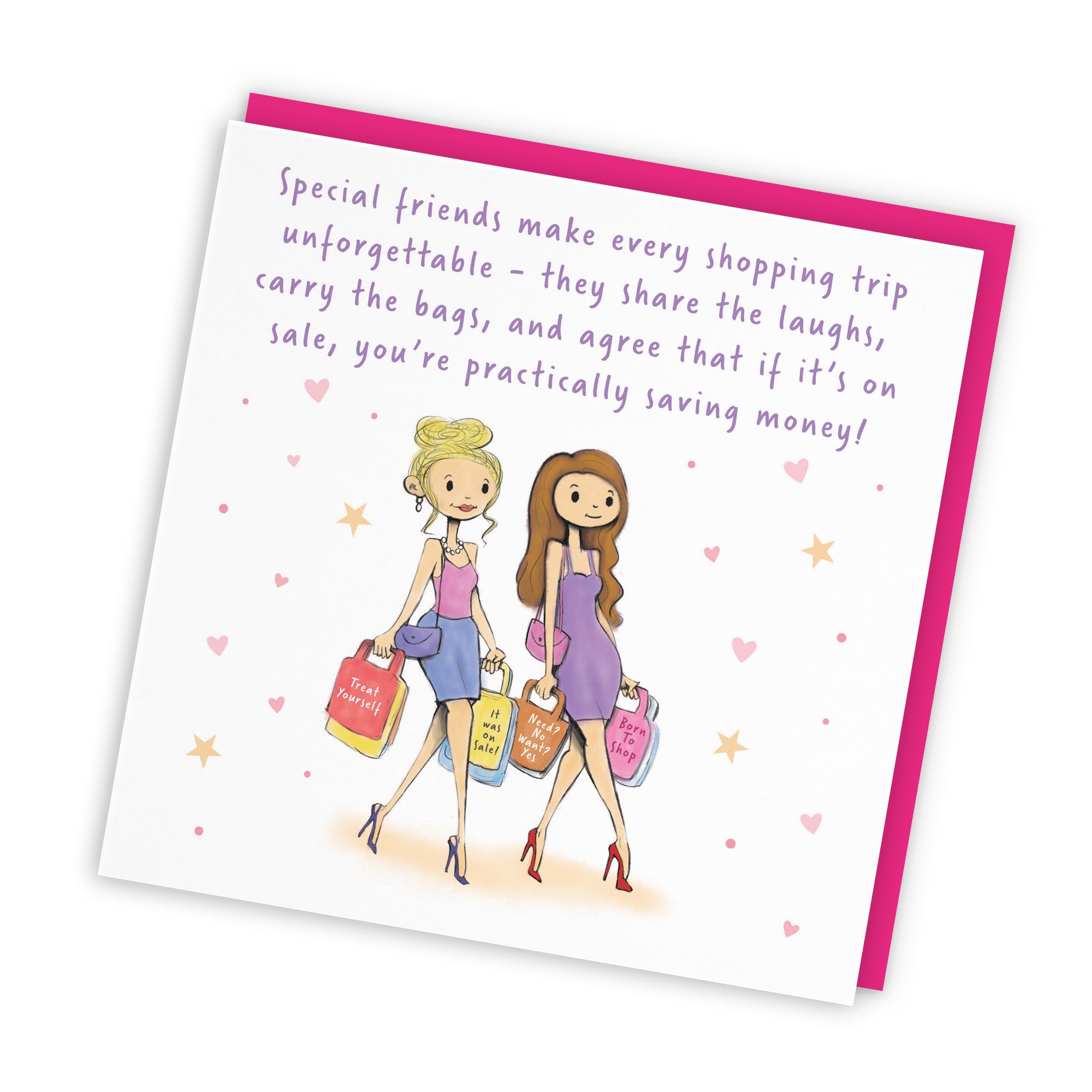 Women's Friendship Card Shopping Silly Squiggles - Default Title (RH00158)