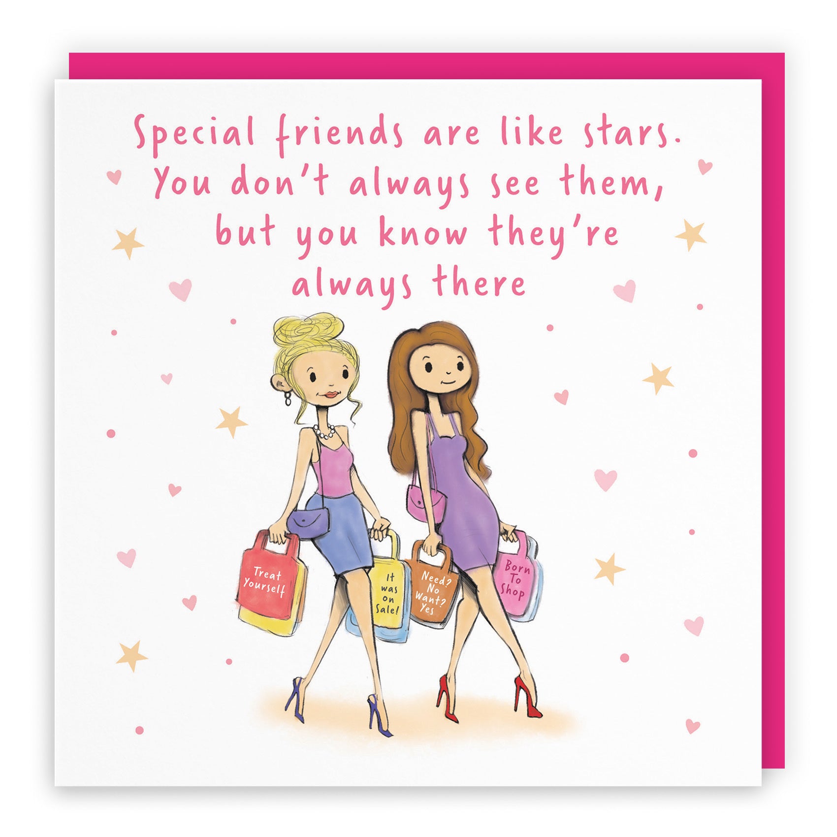 Friends Are Like Stars Friendship Card Shopping Silly Squiggles - Default Title (RH00160)
