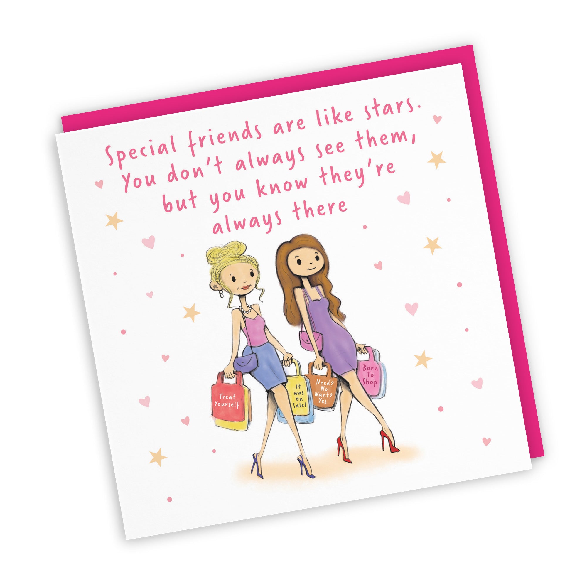 Friends Are Like Stars Friendship Card Shopping Silly Squiggles - Default Title (RH00160)