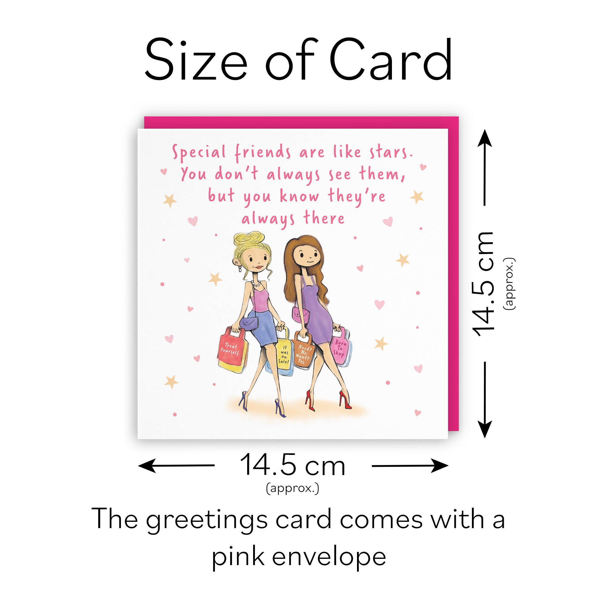 Friends Are Like Stars Friendship Card Shopping Silly Squiggles - Default Title (RH00160)