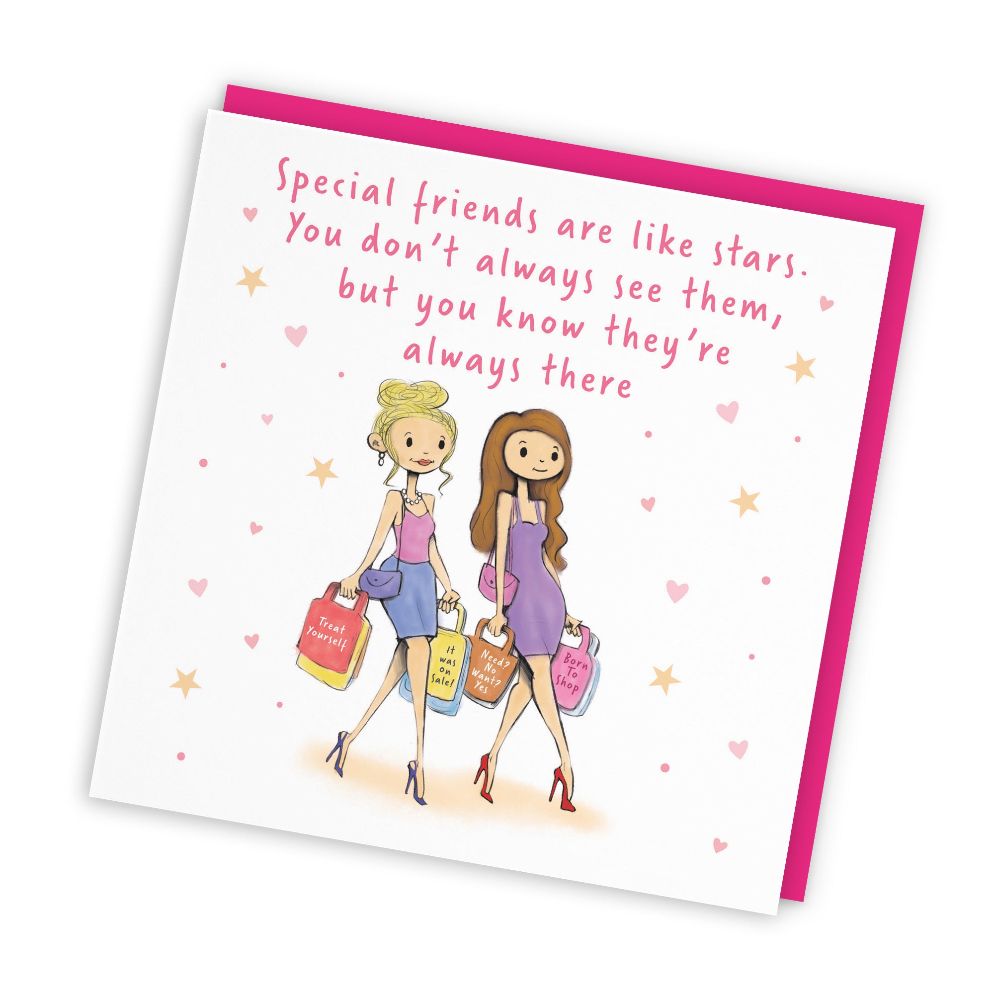 Friends Are Like Stars Friendship Card Shopping Silly Squiggles - Default Title (RH00160)