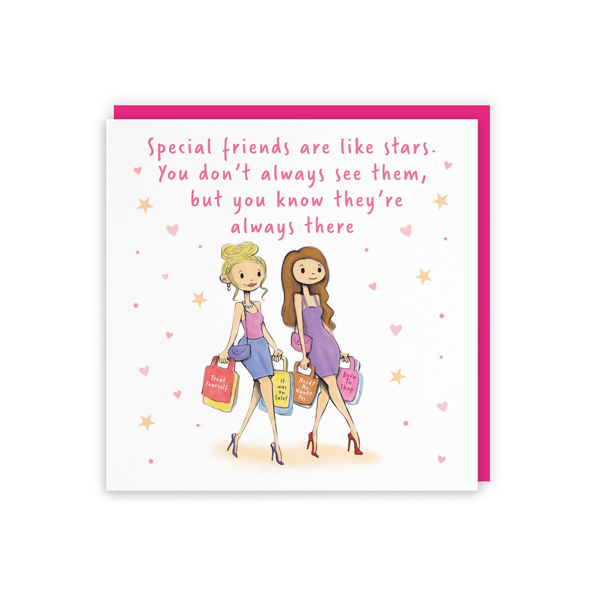 Friends Are Like Stars Friendship Card Shopping Silly Squiggles - Default Title (RH00160)