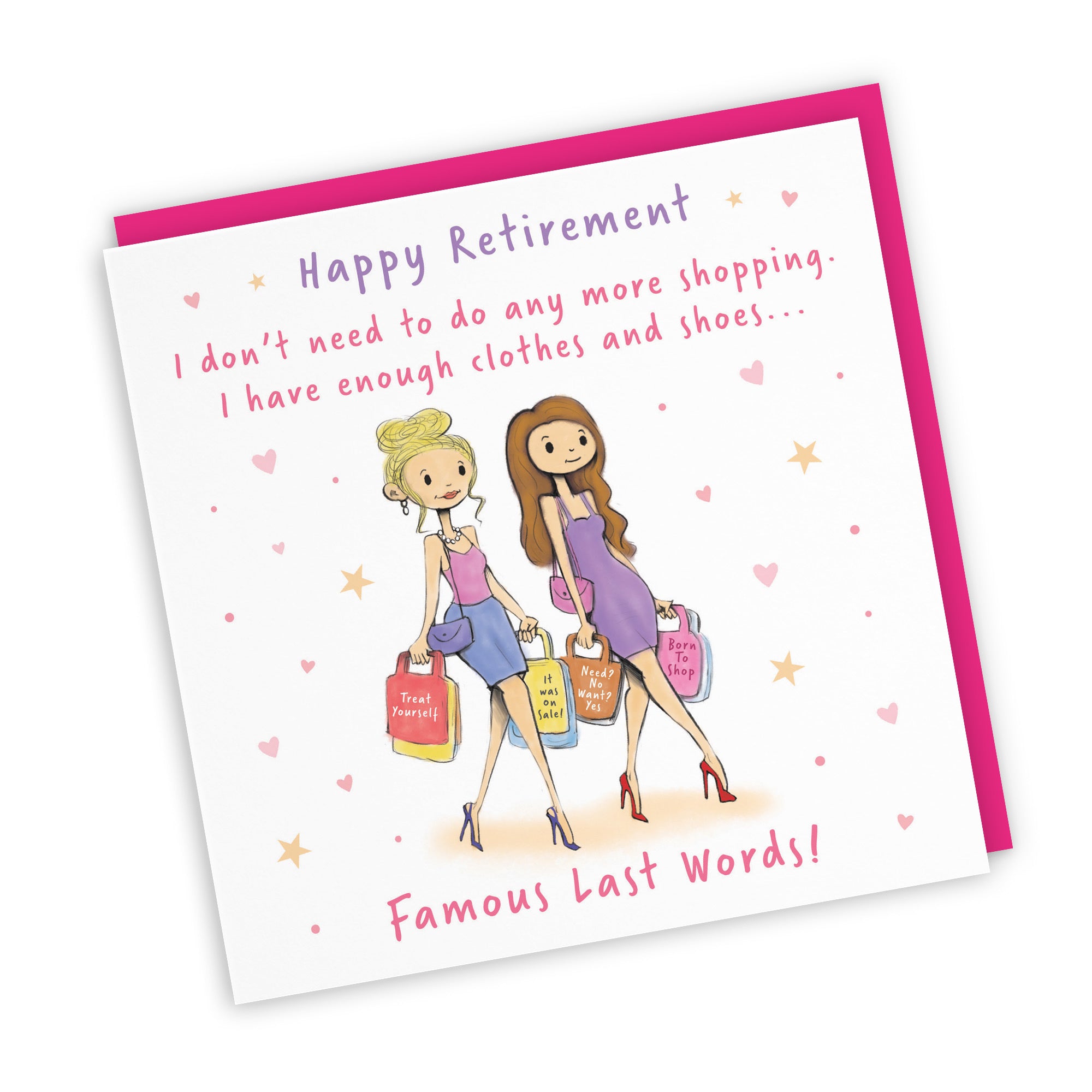 Women's Retirement Card Shopping Silly Squiggles - Default Title (RH00161)