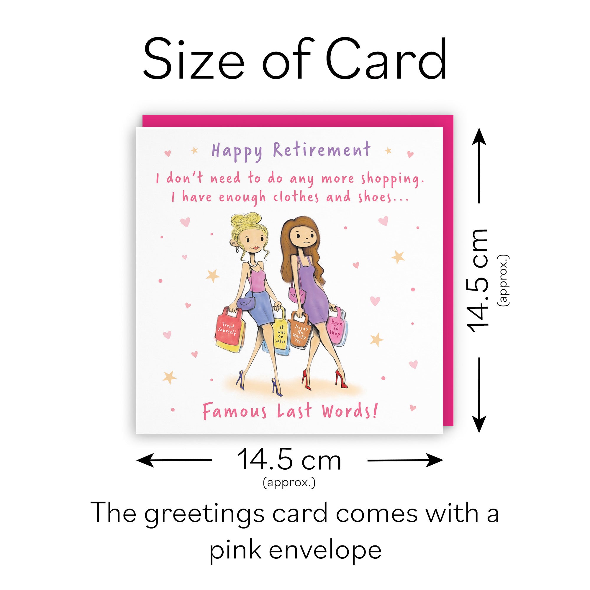 Women's Retirement Card Shopping Silly Squiggles - Default Title (RH00161)