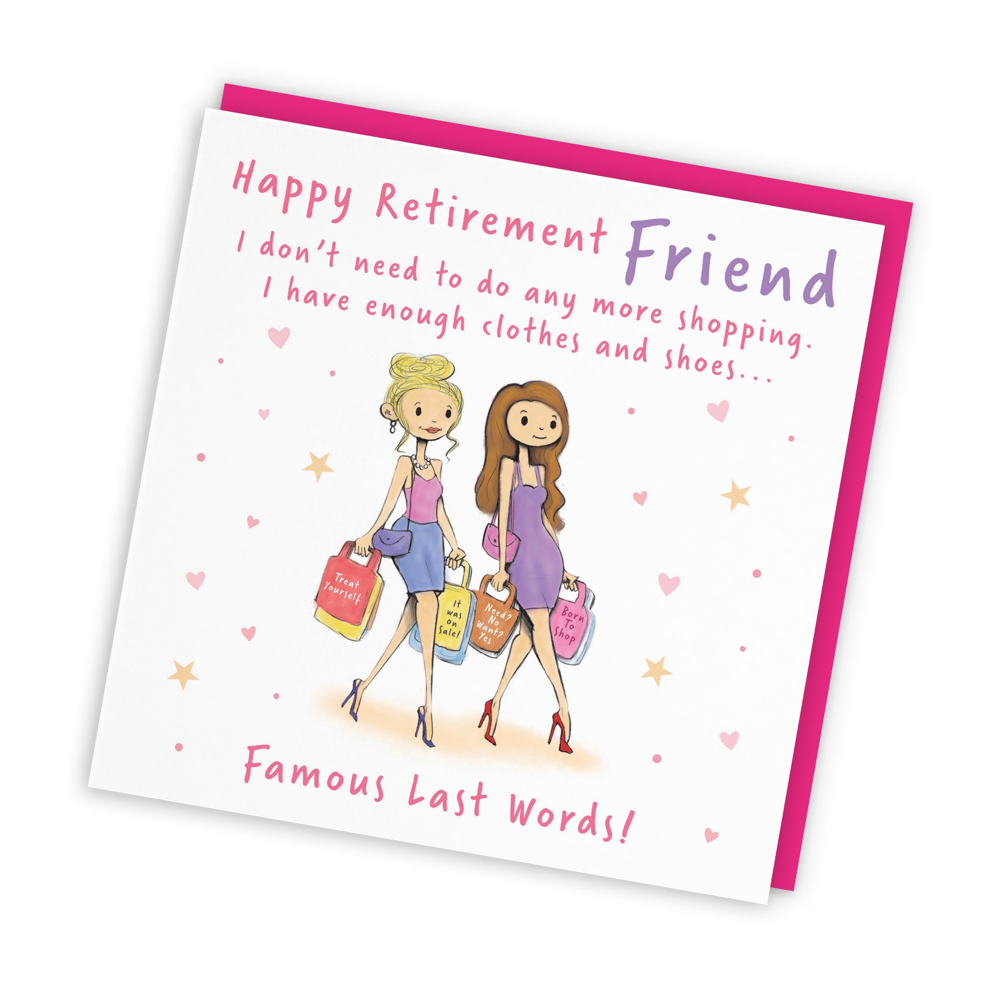 Female Friend Retirement Card Shopping Silly Squiggles - Default Title (RH00162)