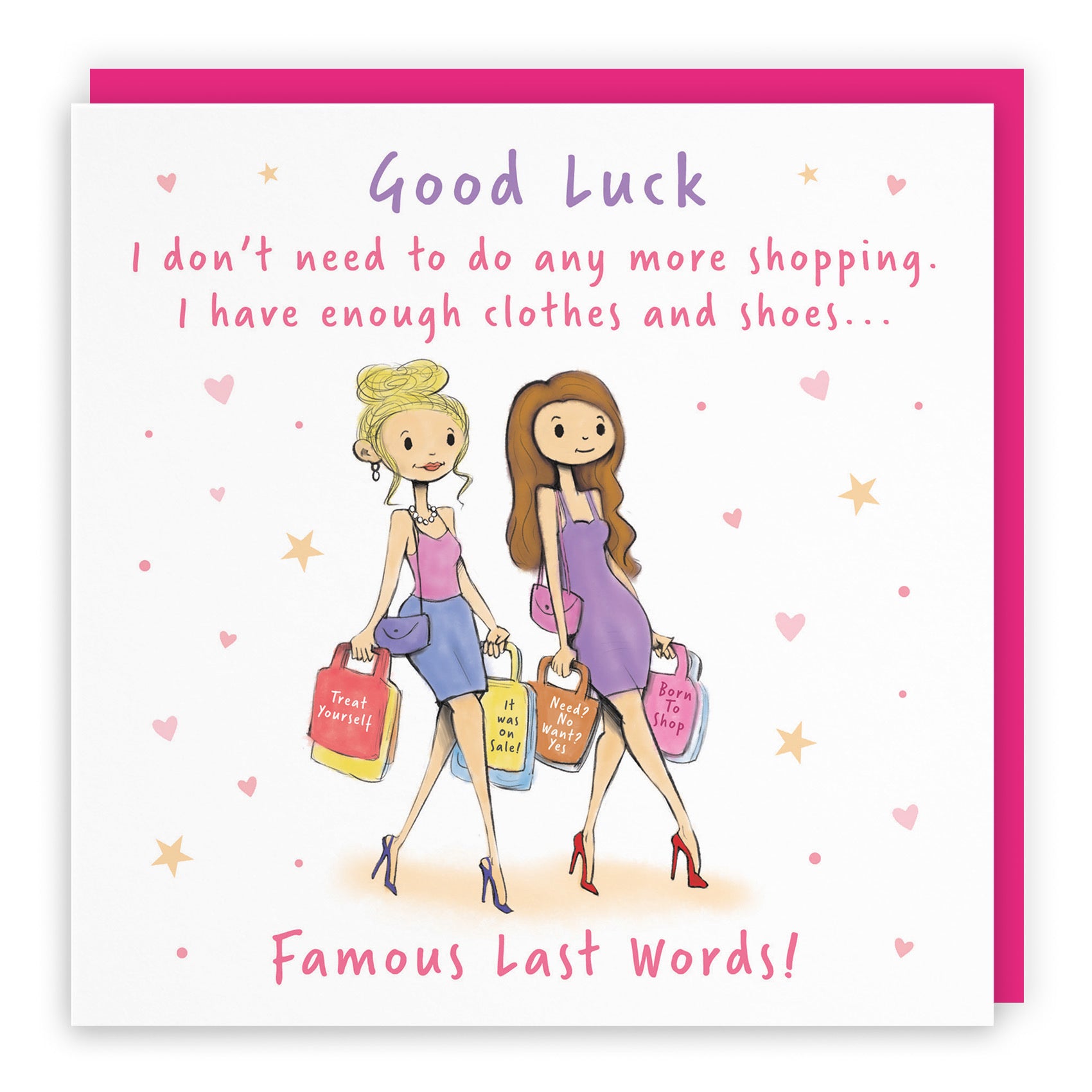 Women's Good Luck Card Shopping Silly Squiggles - Default Title (RH00163)