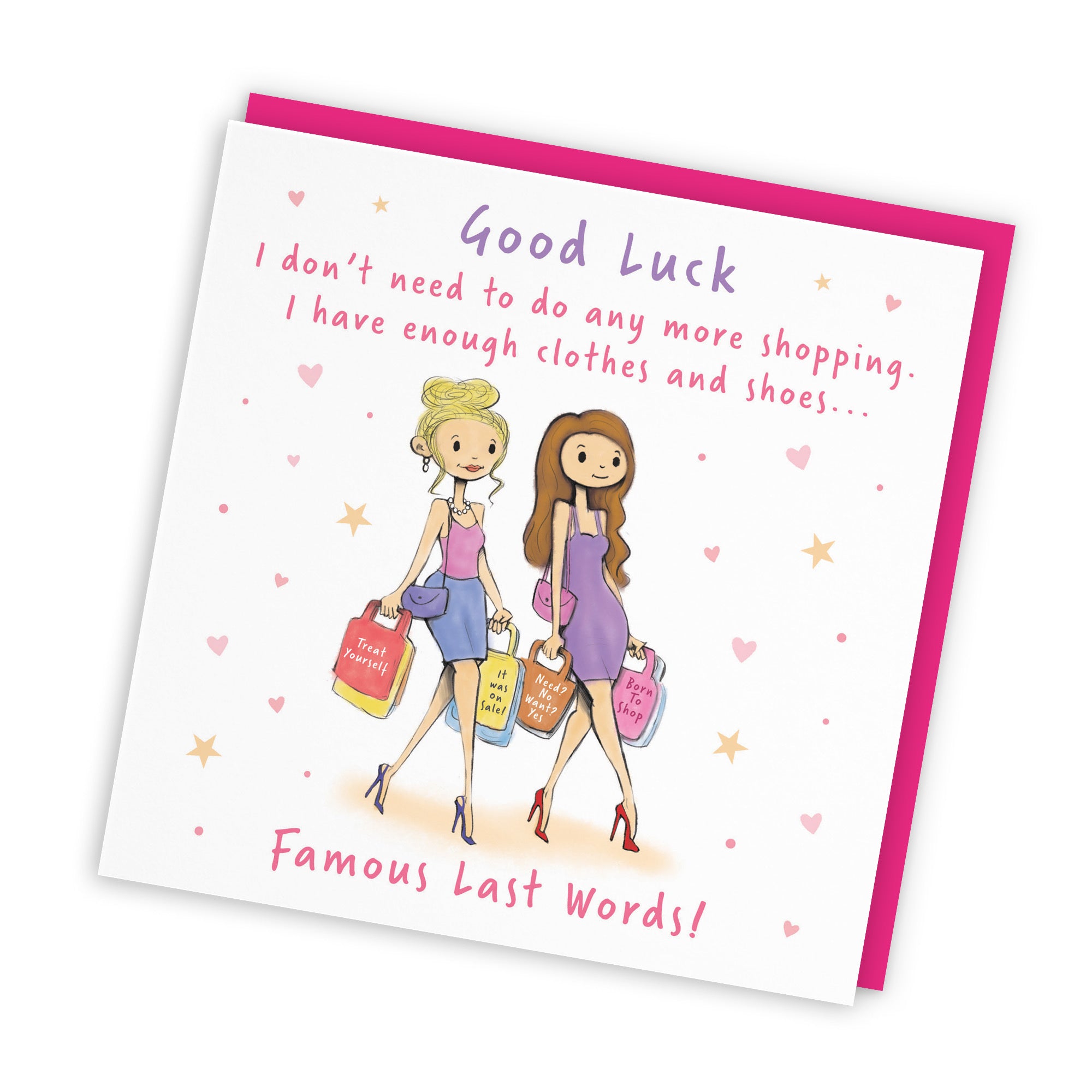 Women's Good Luck Card Shopping Silly Squiggles - Default Title (RH00163)