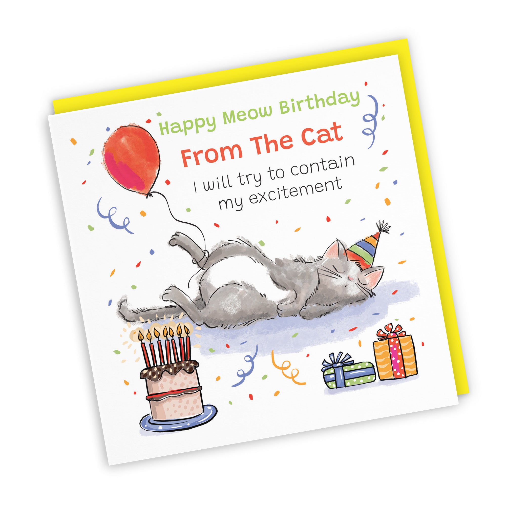From The Cat Birthday Card Sleepy Cat Animal Party - Default Title (RM00005)