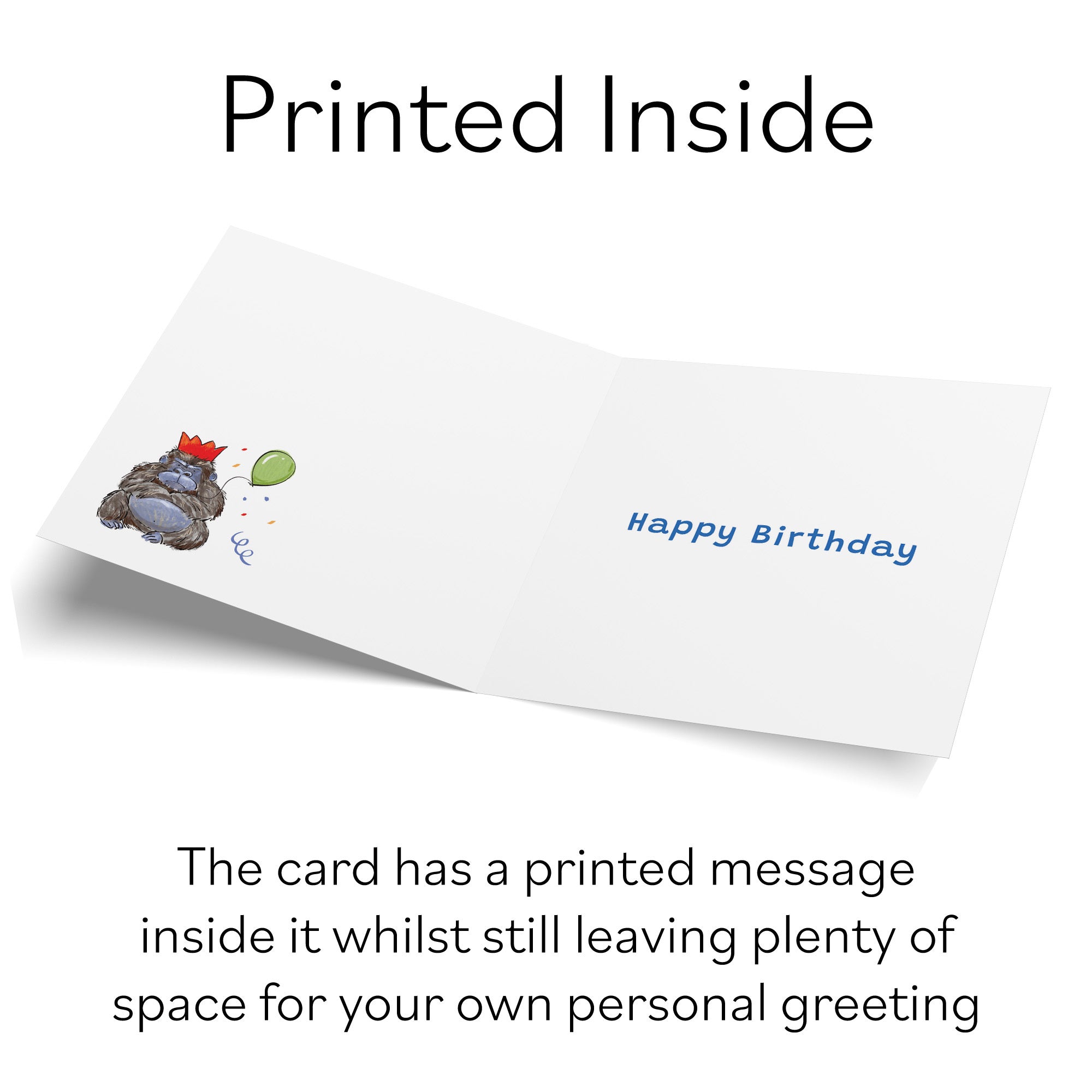 30th Godfather Birthday Card Grumpy Gorilla Animal Party - Default Title (RM00547)