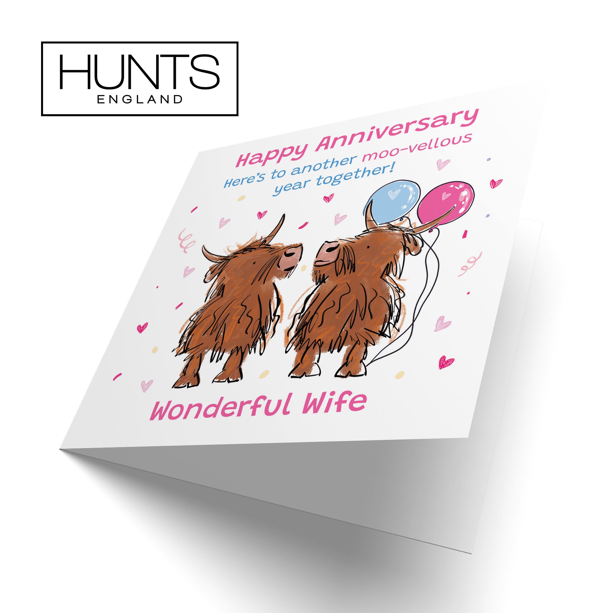 Wife Anniversary Card Highland Cows Animal Party - Default Title (RM00695)
