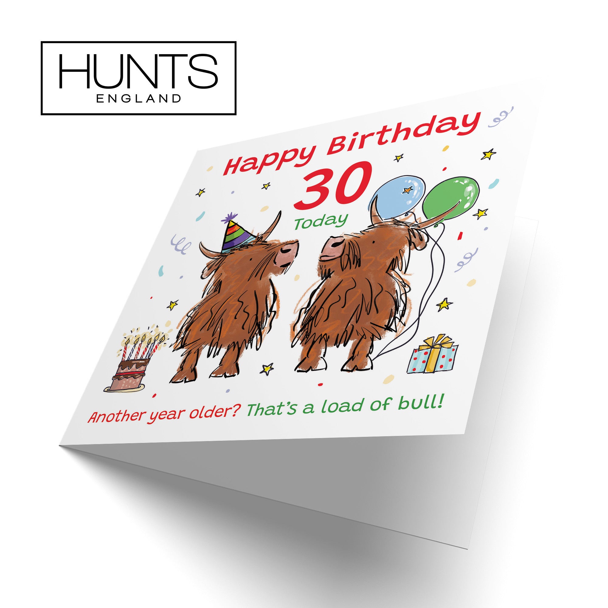 30th Birthday Card Highland Cows Animal Party - Default Title (RM00716)