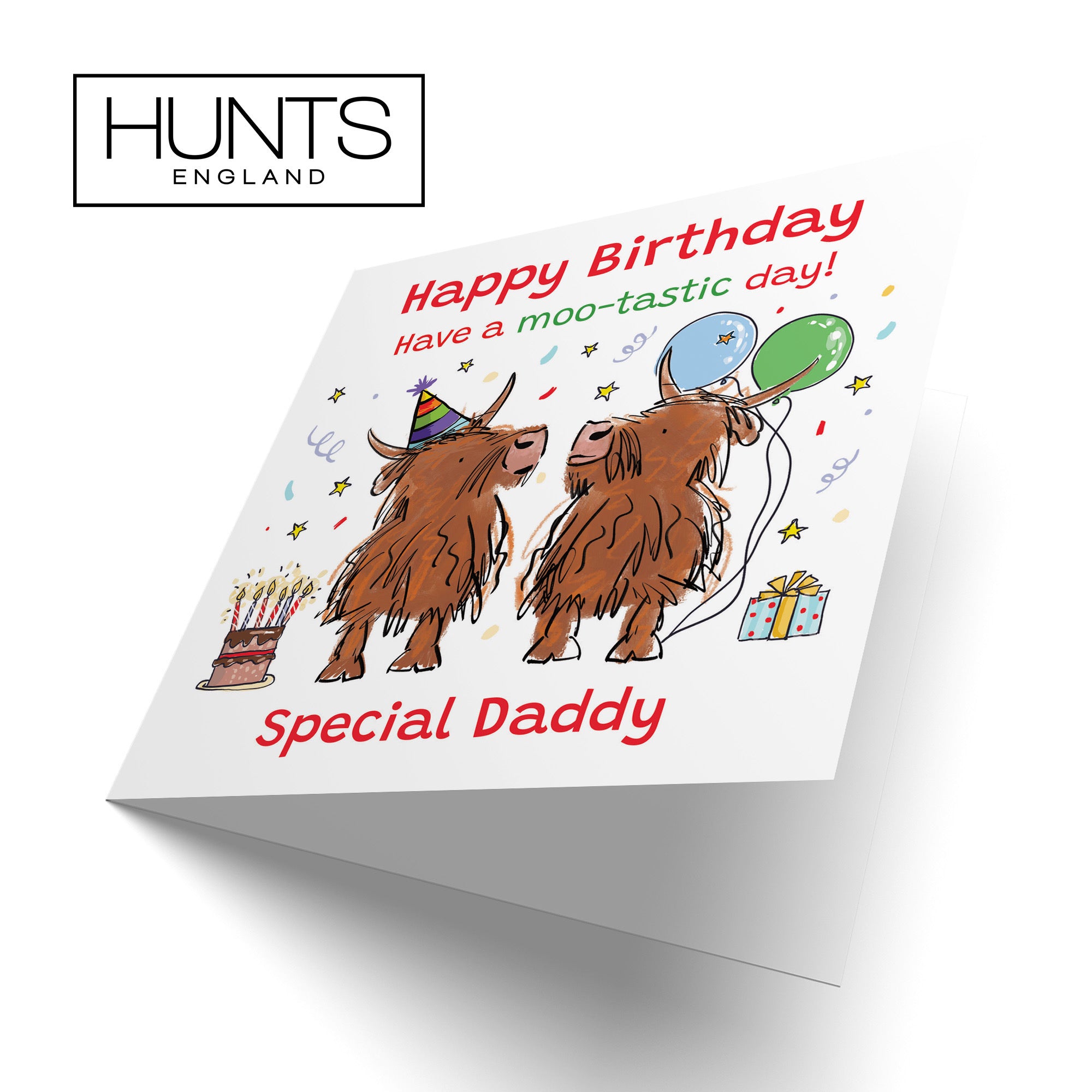 Daddy Birthday Card Highland Cows Animal Party - Default Title (RM00739)