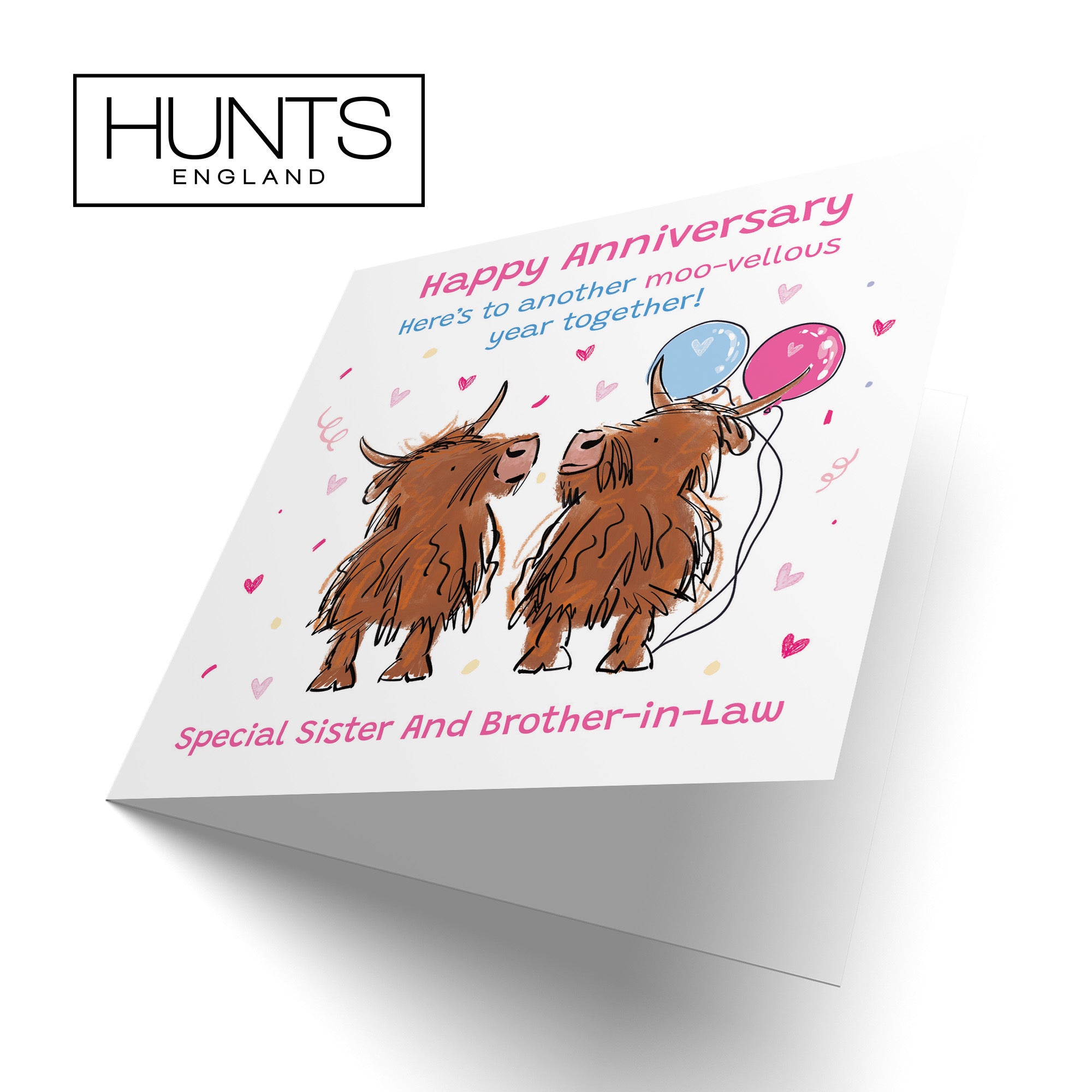 Sister And Brother-in-Law Anniversary Card Highland Cows Animal Party - Default Title (RM00745)
