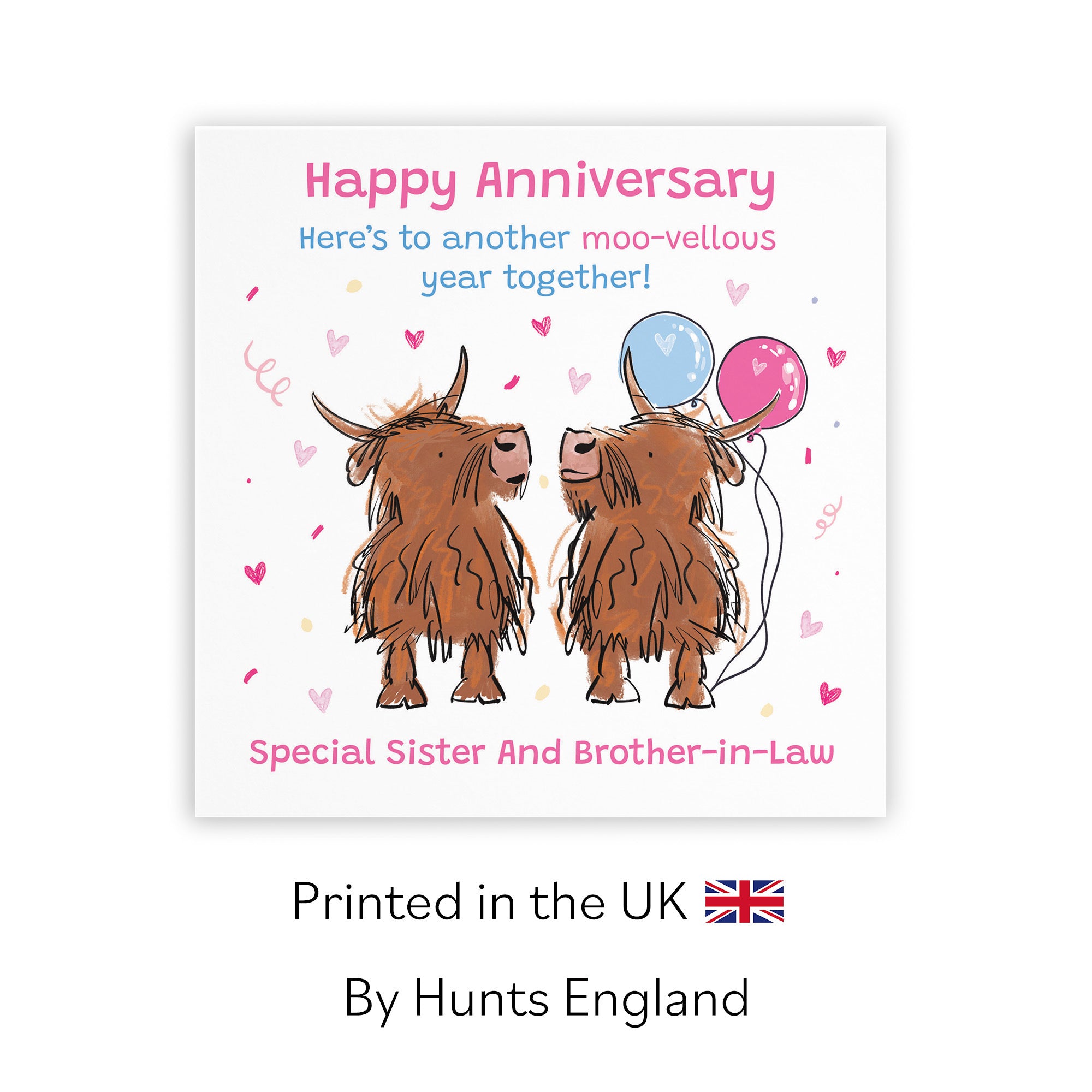 Sister And Brother-in-Law Anniversary Card Highland Cows Animal Party - Default Title (RM00745)