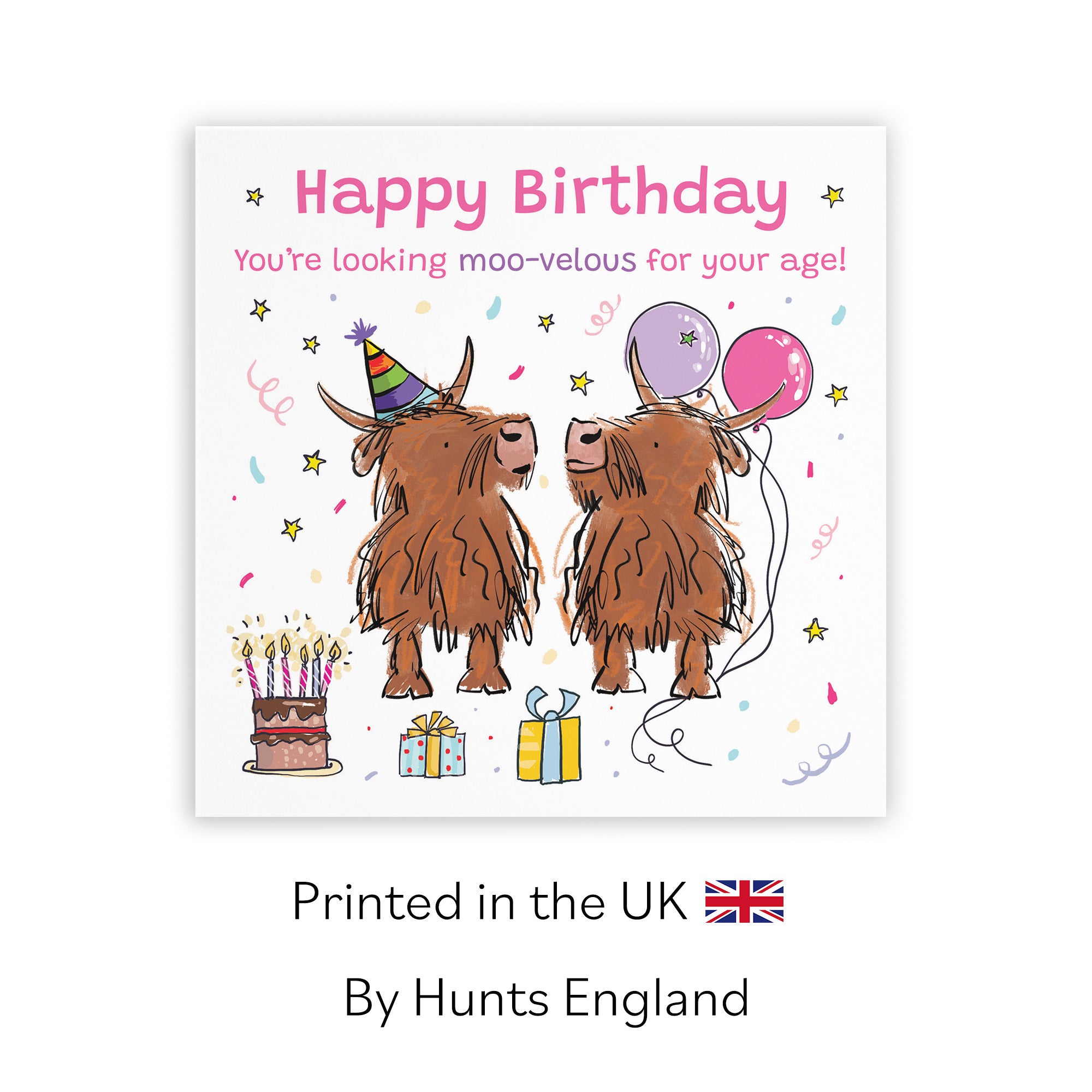 Women's Birthday Card Highland Cows Animal Party - Default Title (RM00757)