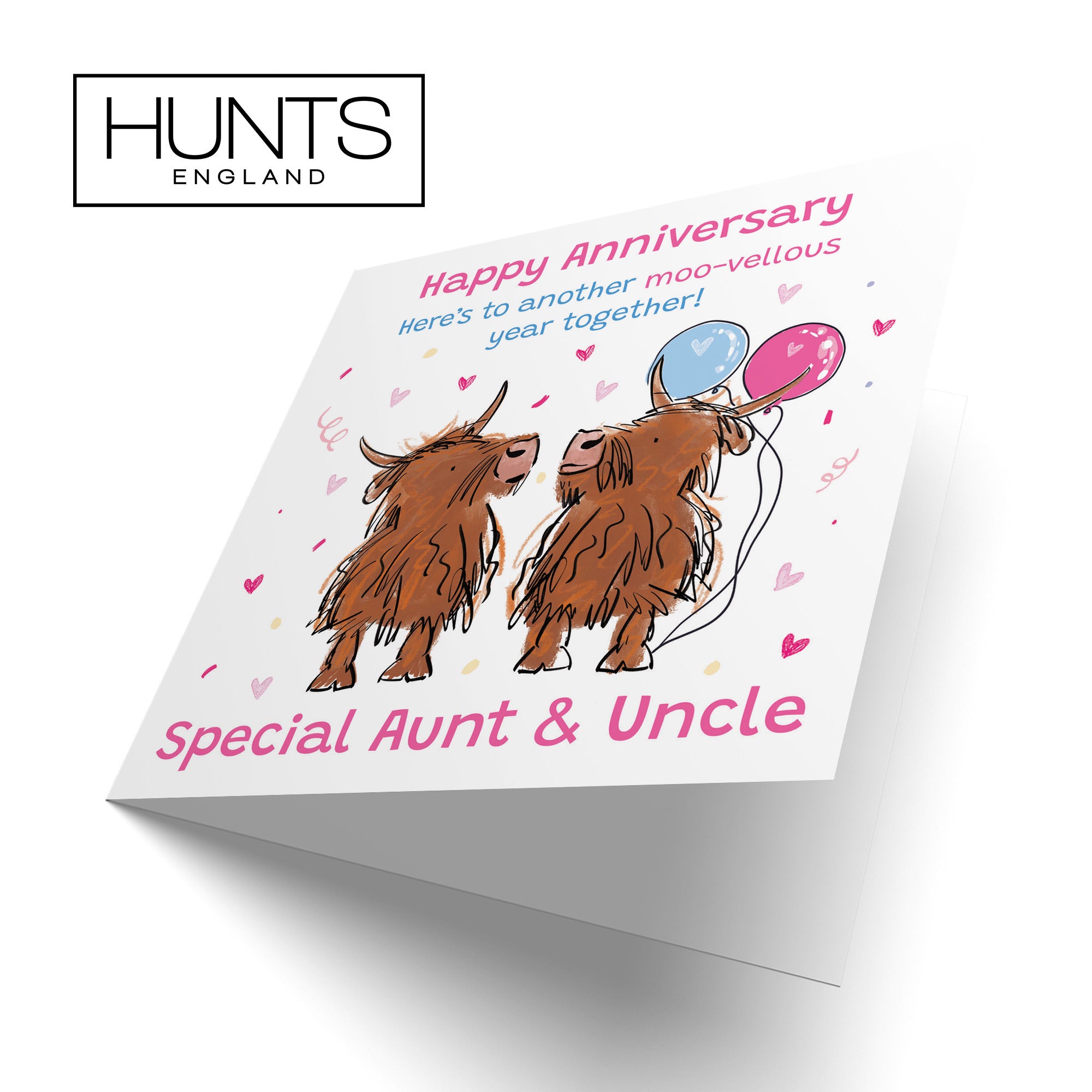 Aunt And Uncle Anniversary Card Highland Cows Animal Party - Default Title (RM00758)