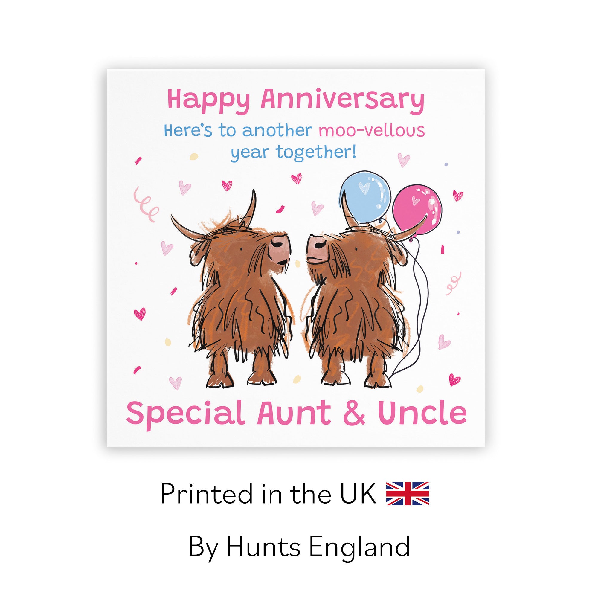 Aunt And Uncle Anniversary Card Highland Cows Animal Party - Default Title (RM00758)