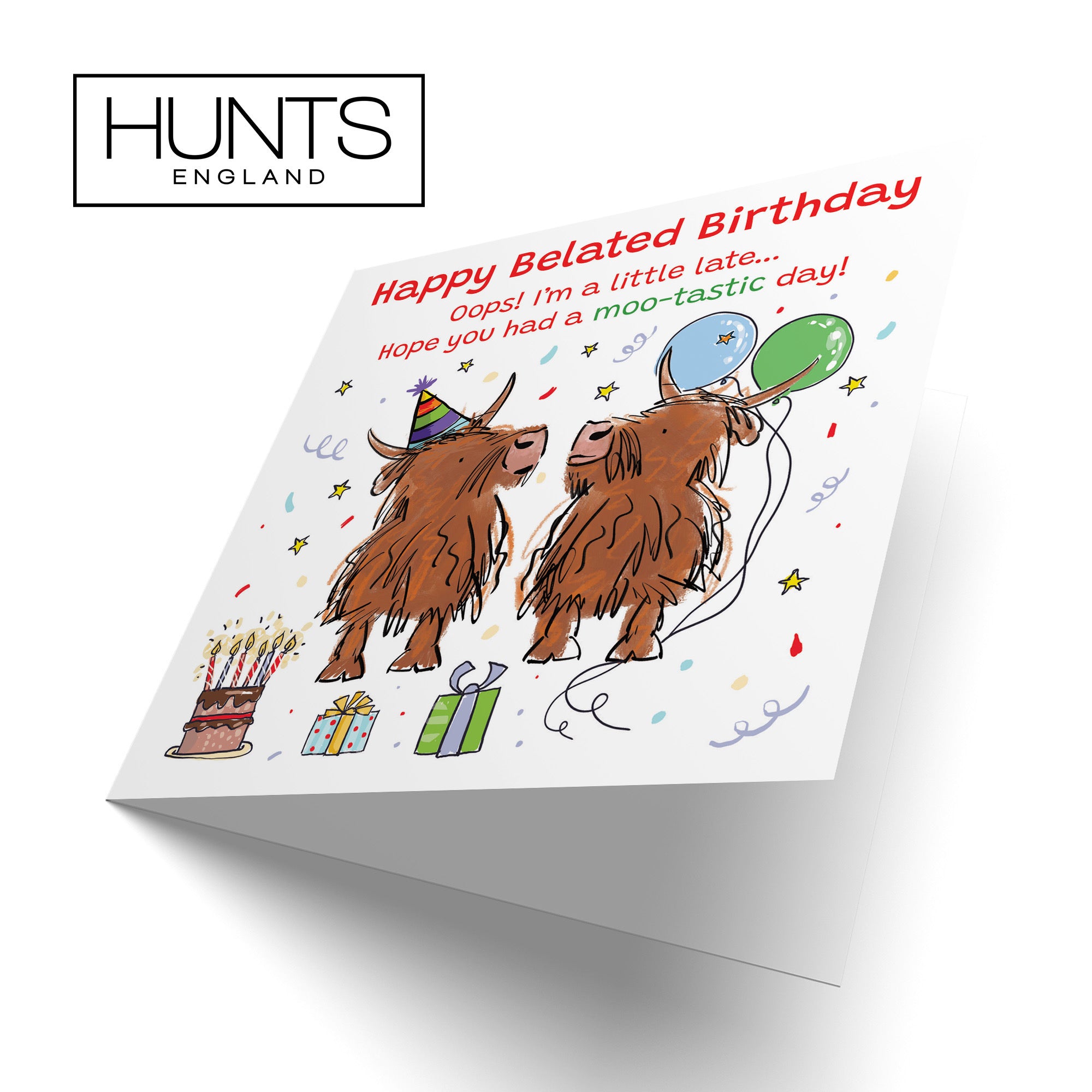 Belated Birthday Card Highland Cows Animal Party - Default Title (RM00761)