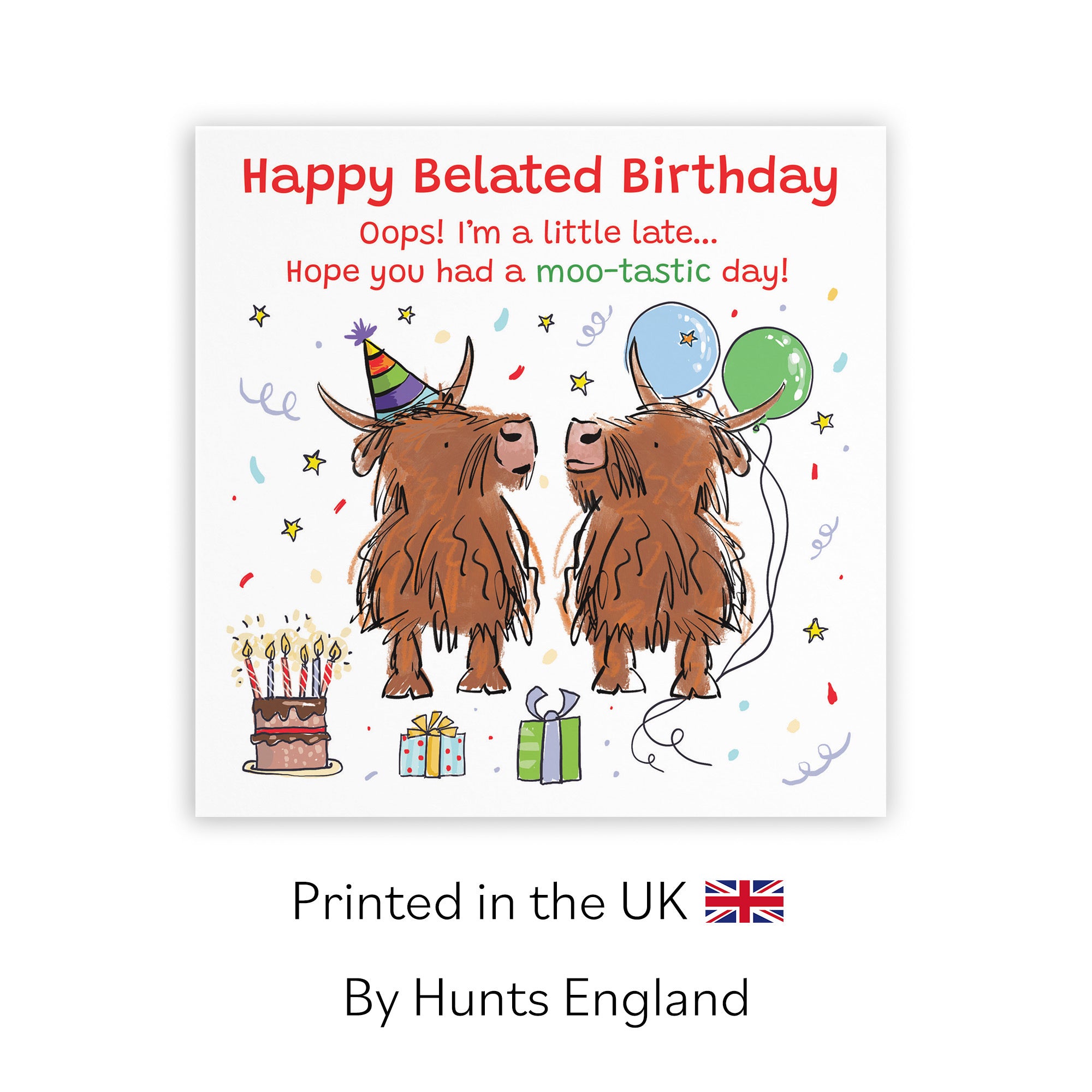 Belated Birthday Card Highland Cows Animal Party - Default Title (RM00761)