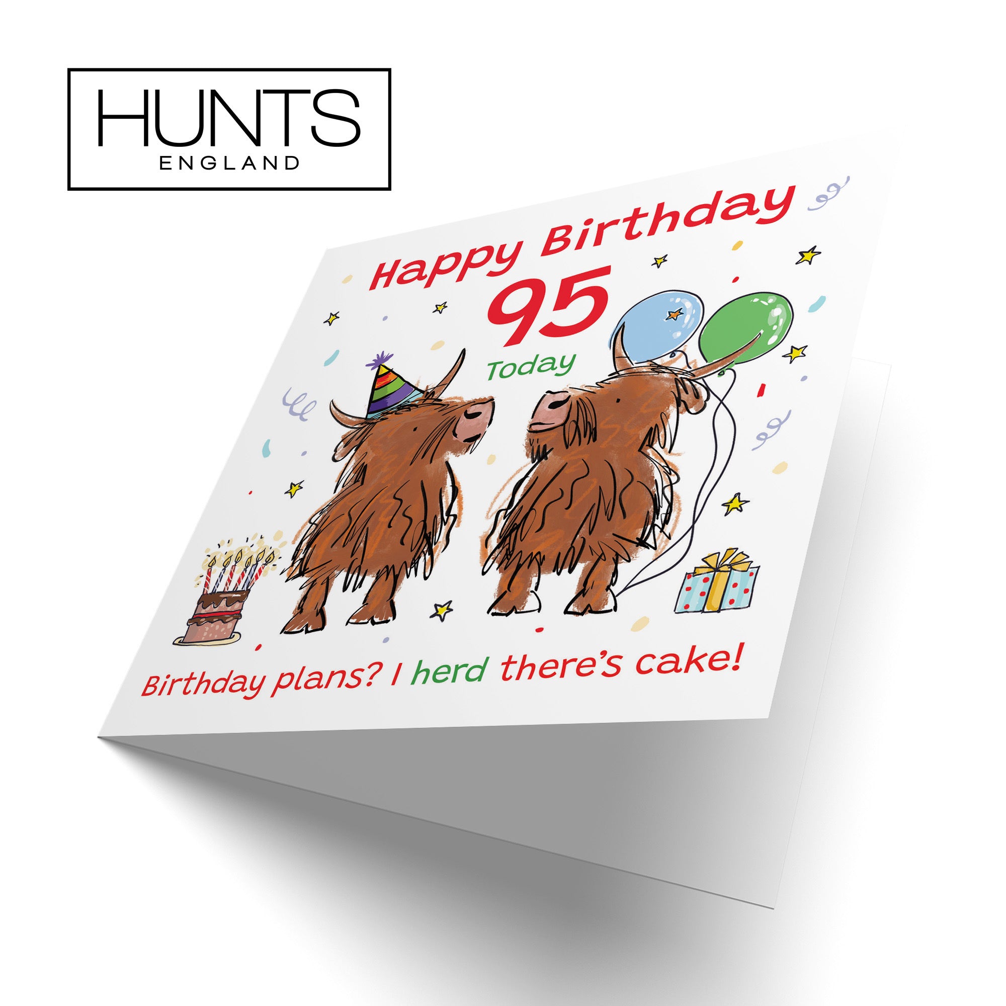 95th Birthday Card Highland Cows Animal Party - Default Title (RM00780)