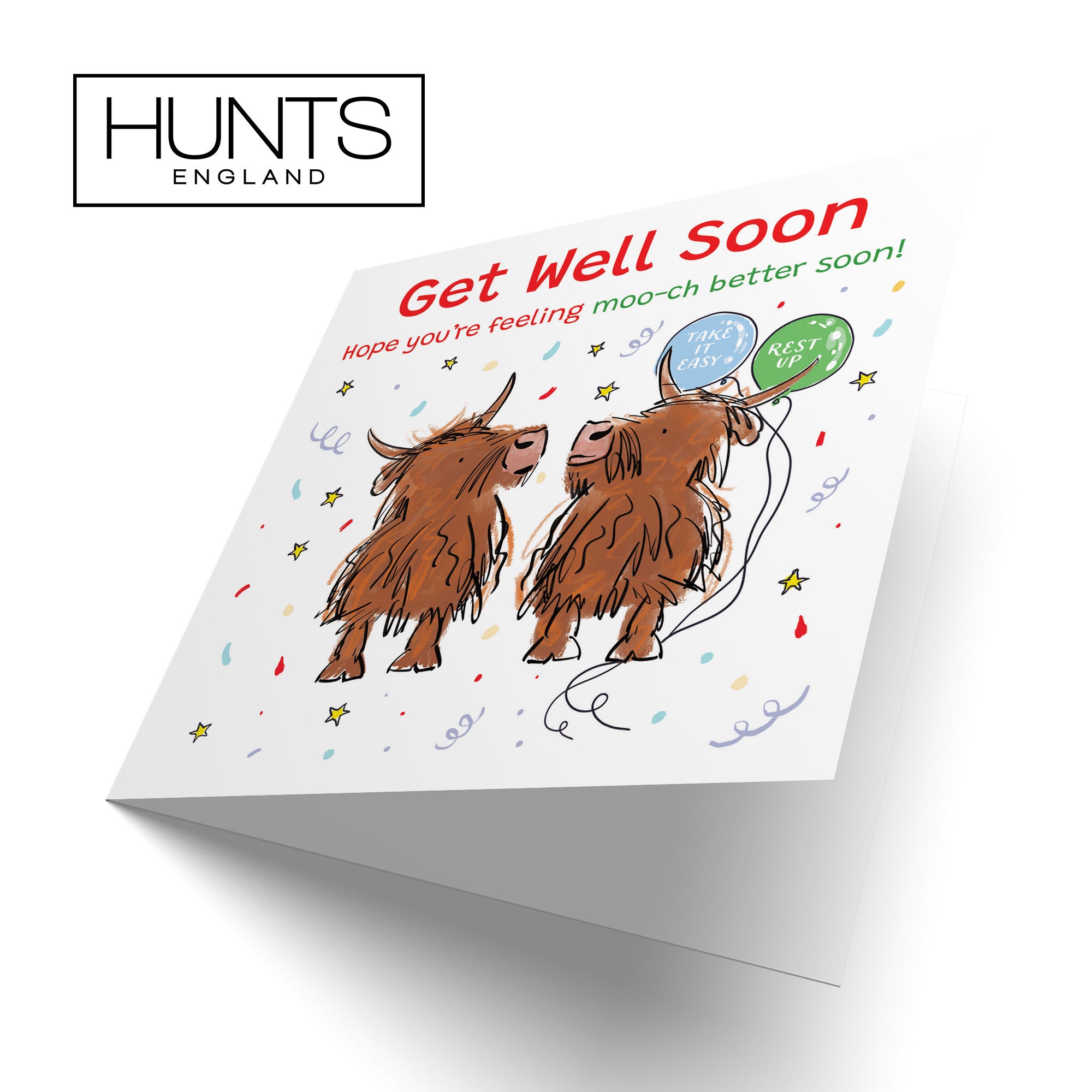 Get Well Card Highland Cows Animal Party - Default Title (RM00788)
