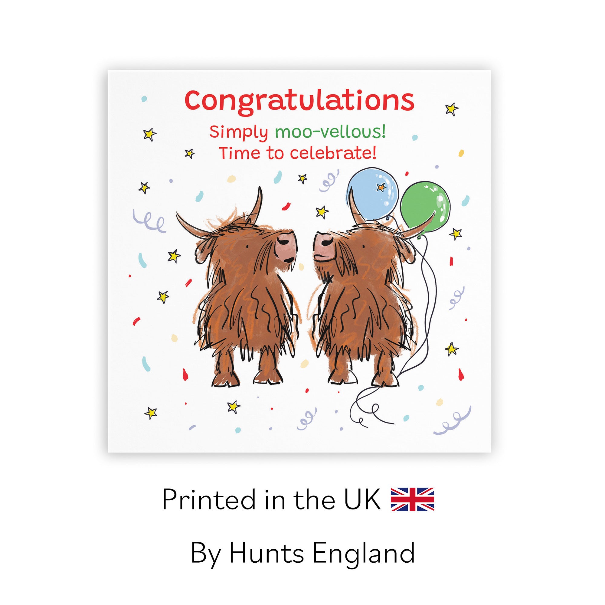 Congratulations Card Highland Cows Animal Party - Default Title (RM00794)