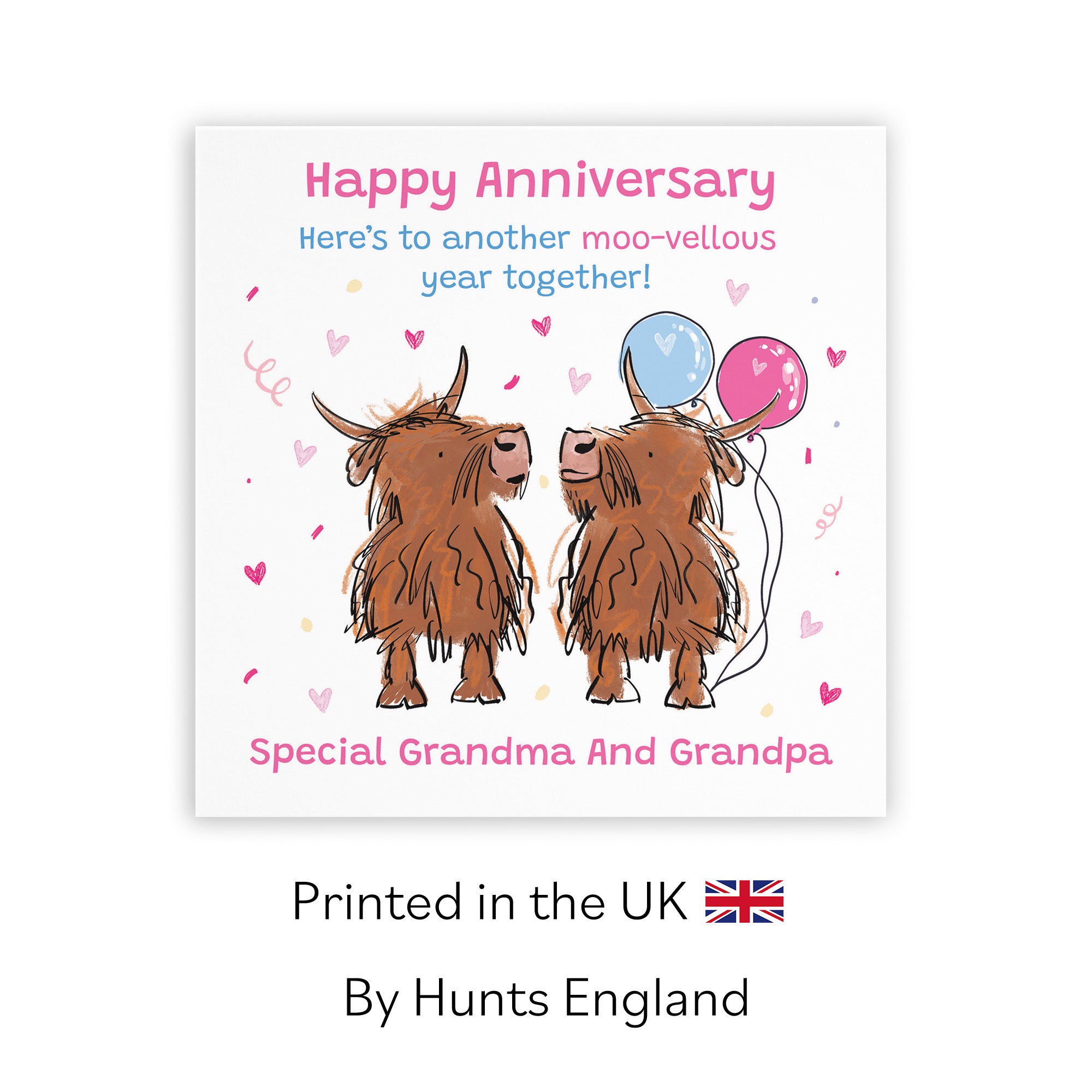 Grandma And Grandpa Anniversary Card Highland Cows Animal Party - Default Title (RM00799)