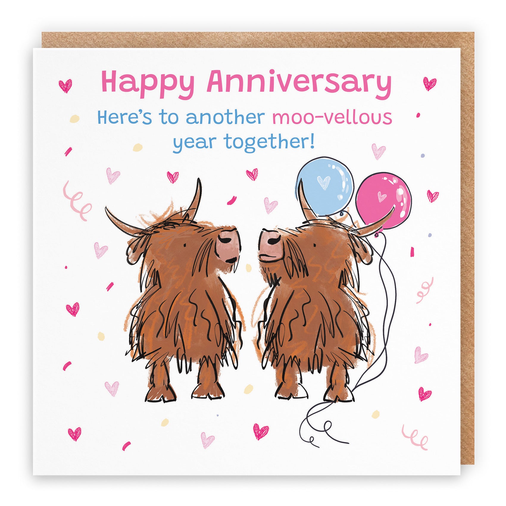 Anniversary Card Highland Cows Animal Party - Default Title (RM00826)