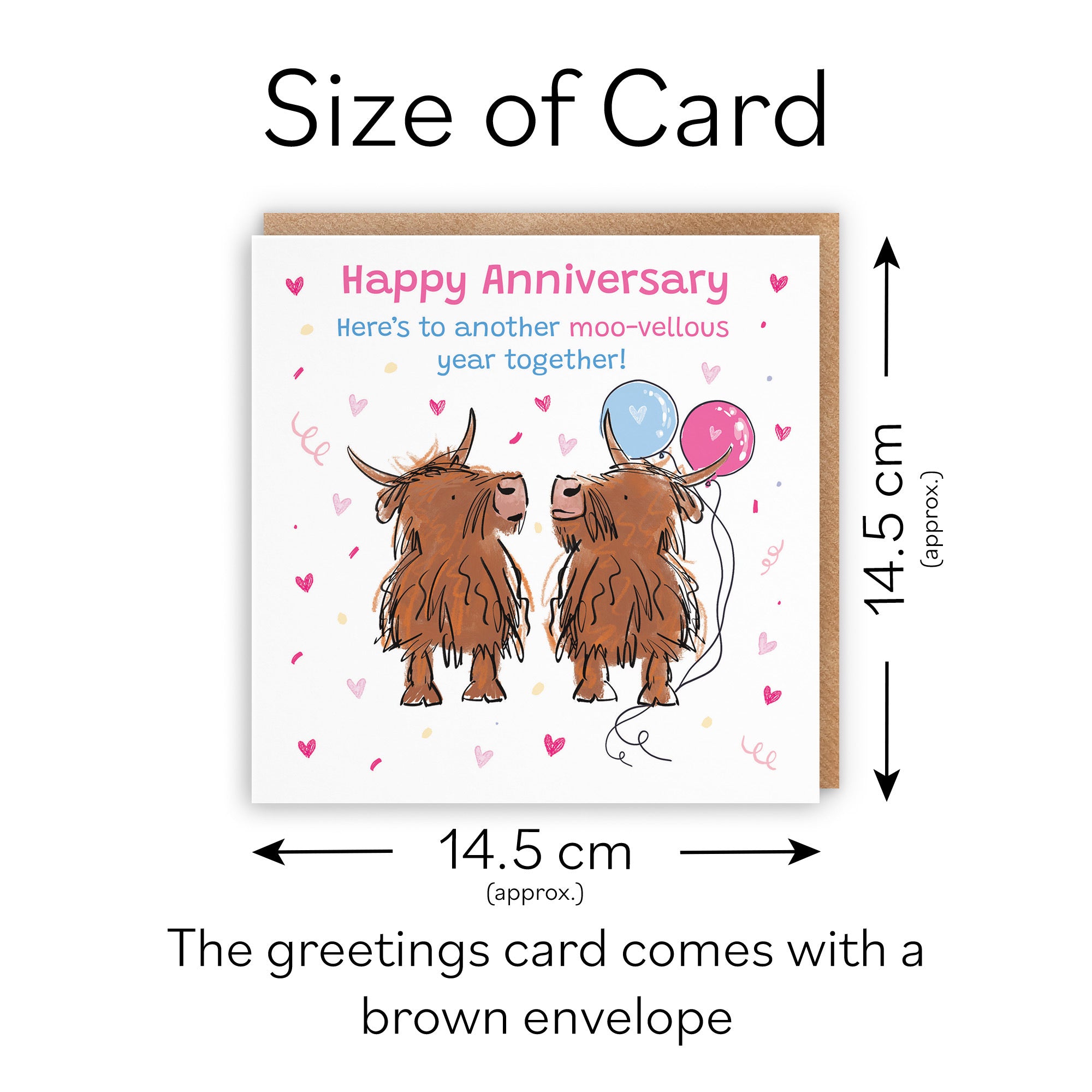 Anniversary Card Highland Cows Animal Party - Default Title (RM00826)