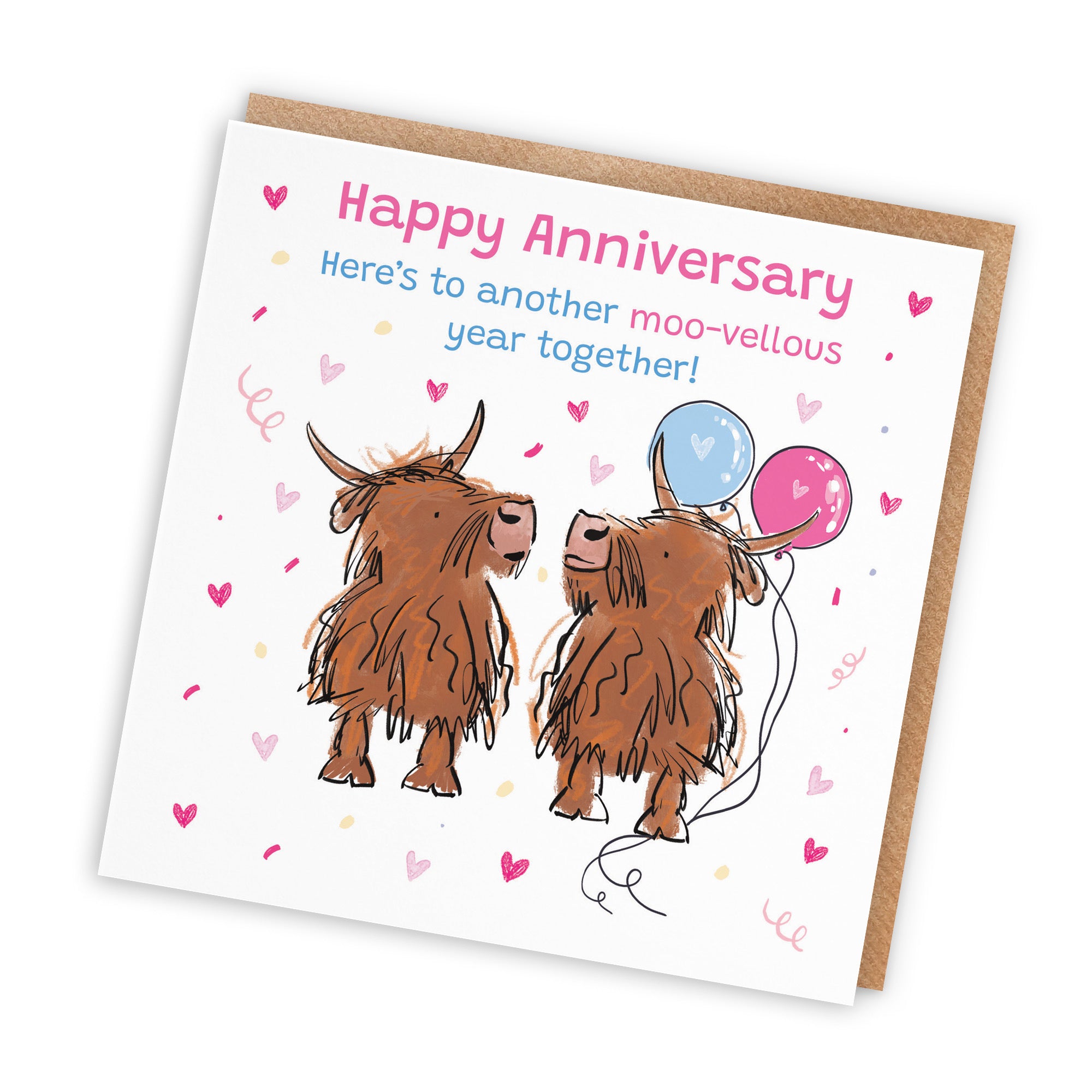 Anniversary Card Highland Cows Animal Party - Default Title (RM00826)