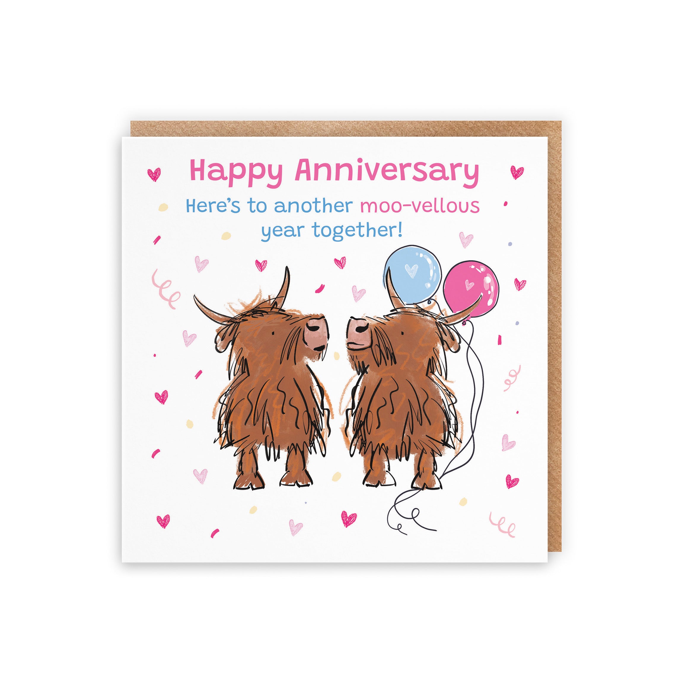 Anniversary Card Highland Cows Animal Party - Default Title (RM00826)